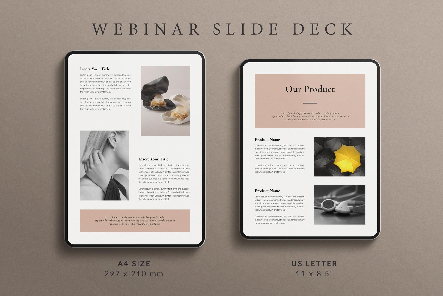 Webinar Slide Deck Template preview image.