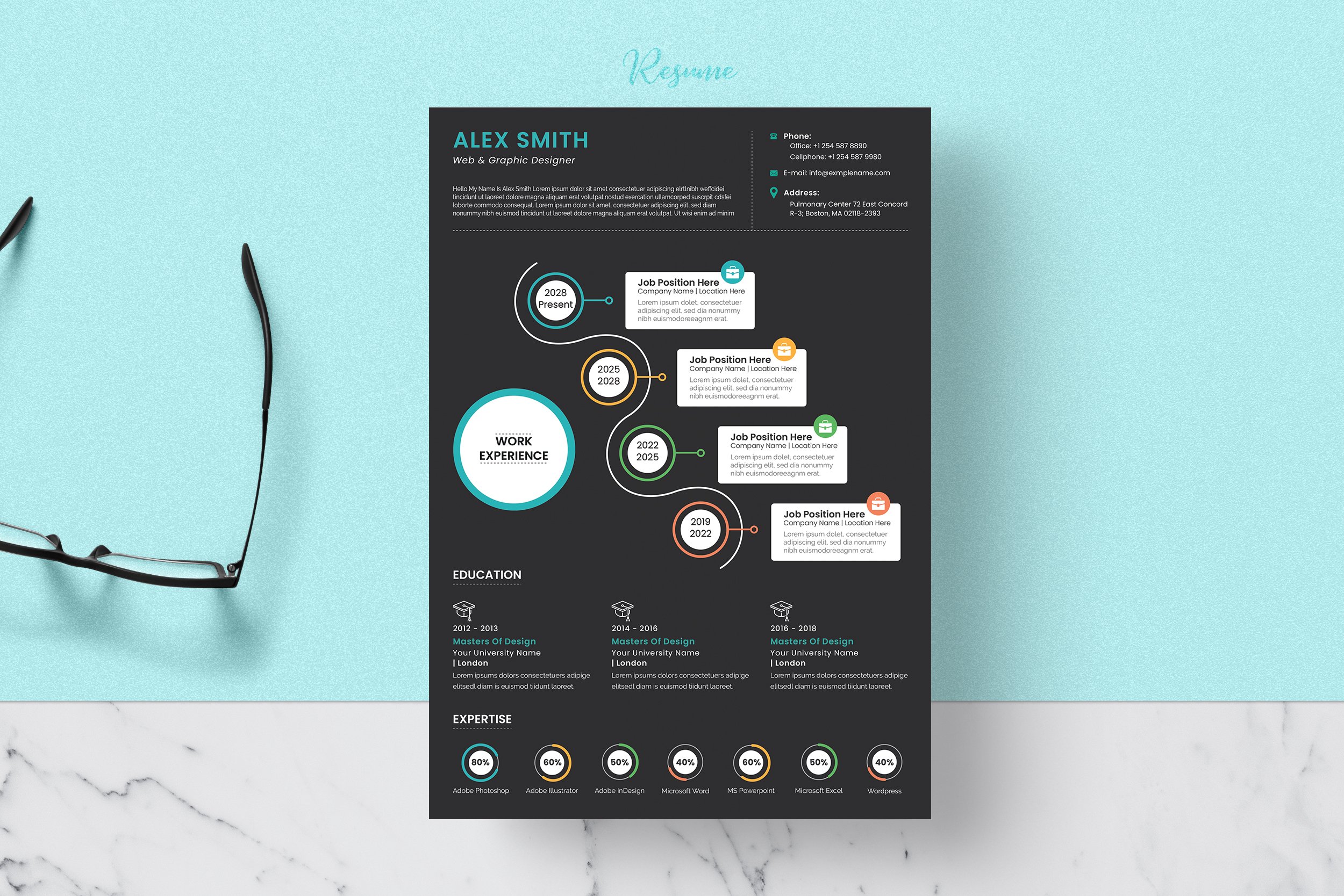 Infographic Resume/CV cover image.