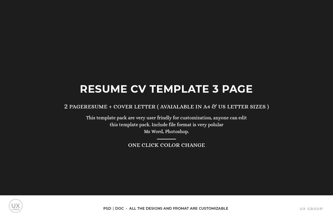 Word Resume & Cover Letter preview image.