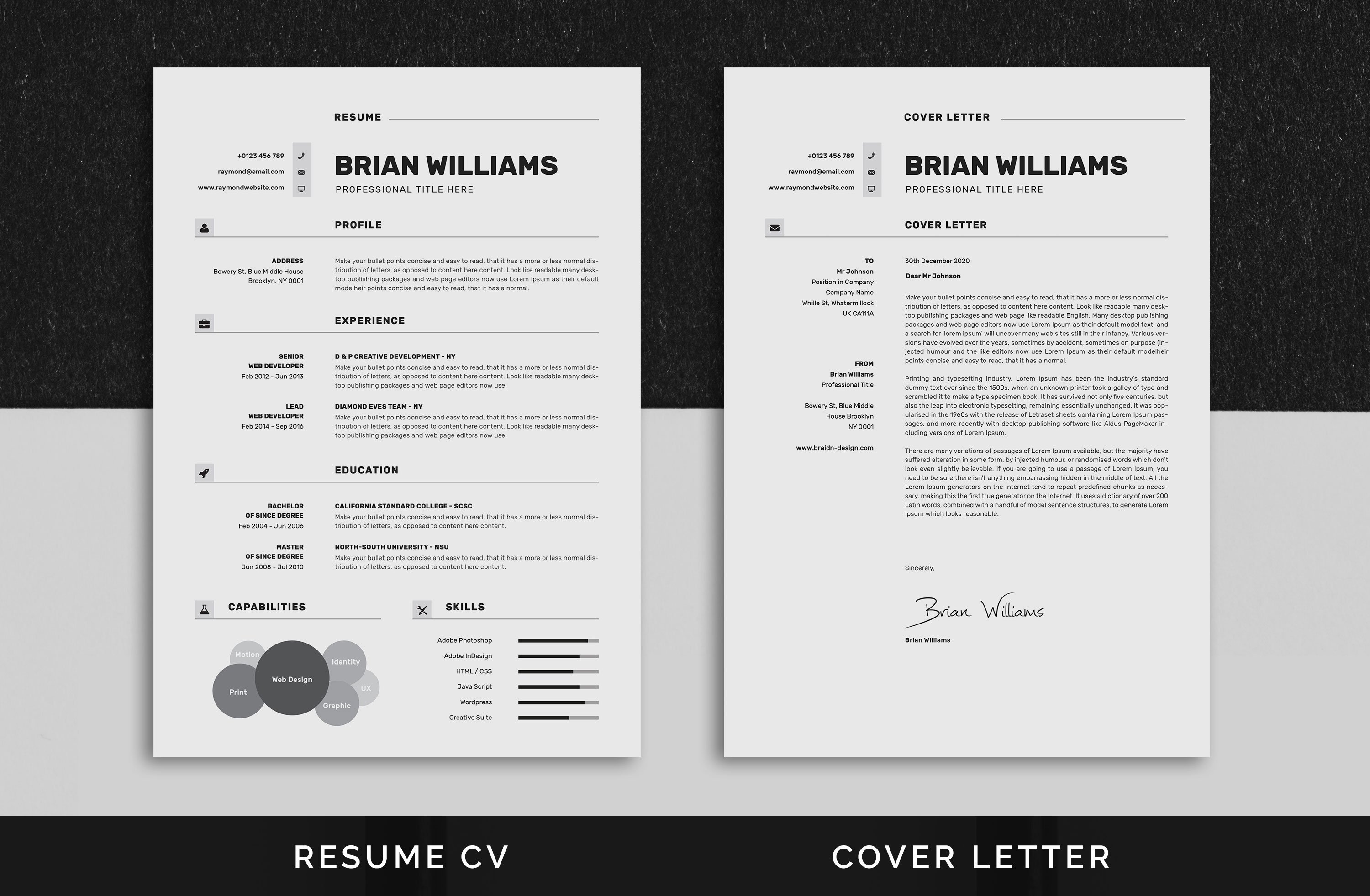 Resume/CV preview image.