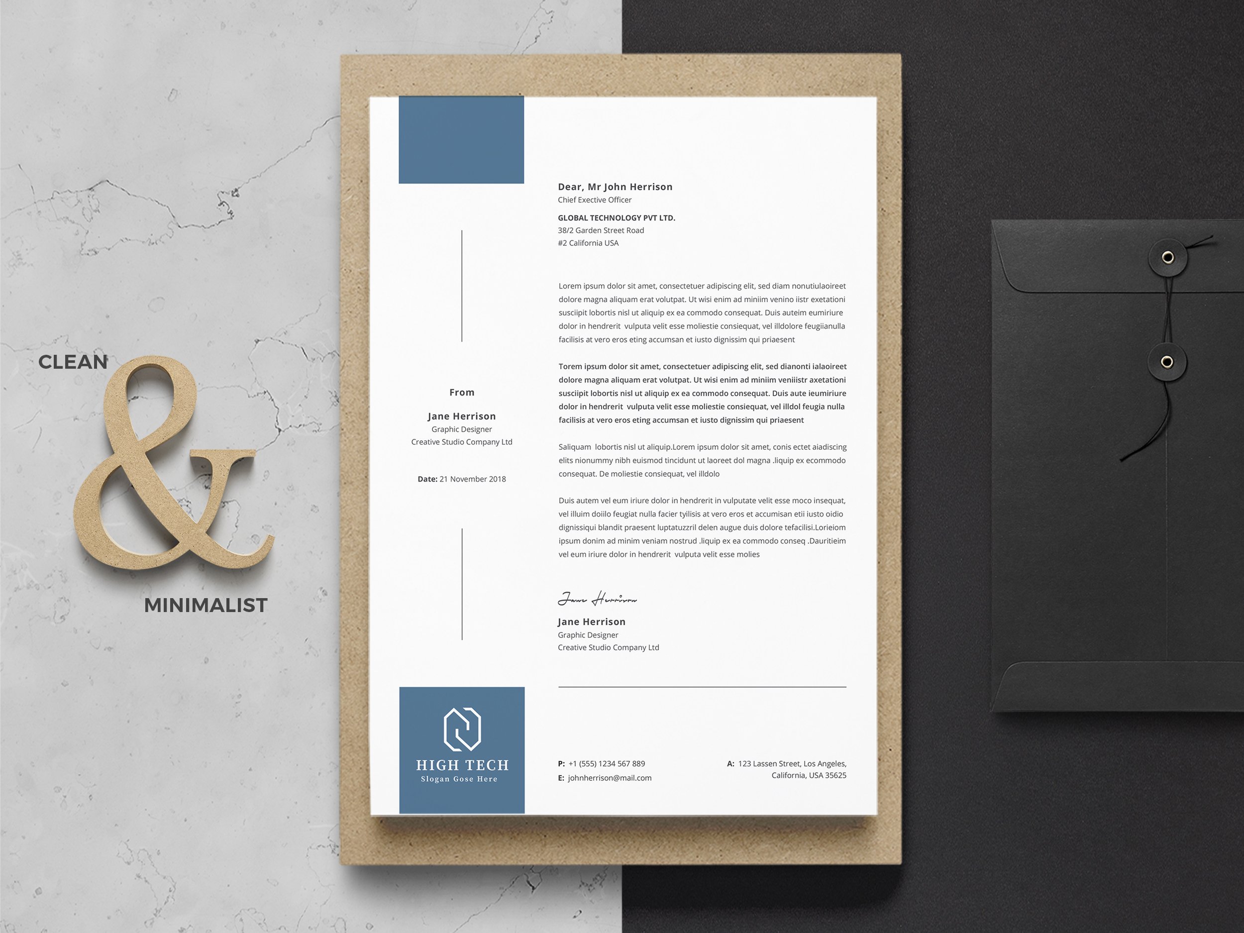 Business Letterhead Word preview image.