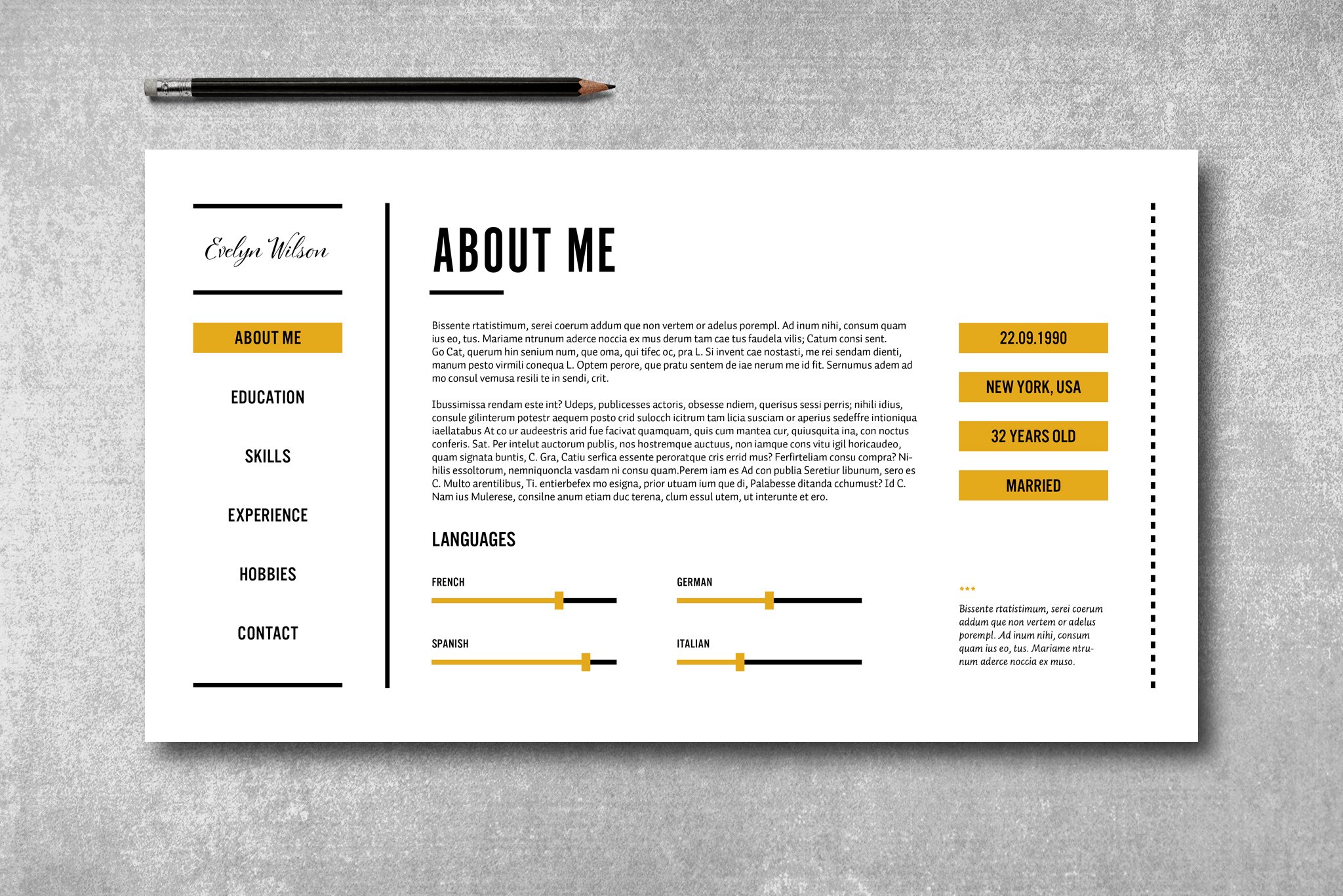 Interactive PDF Resume Layout preview image.