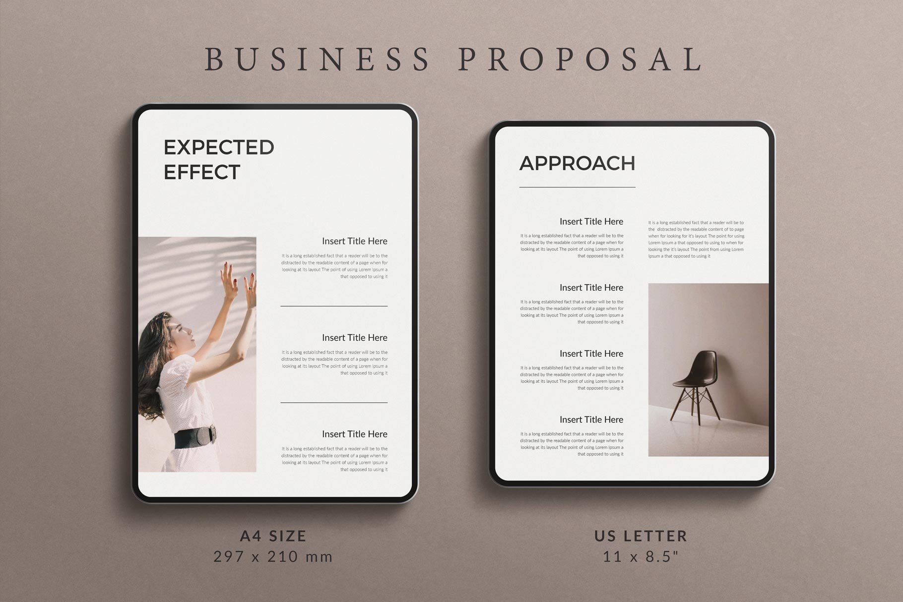 Business Proposal Template CANVA preview image.