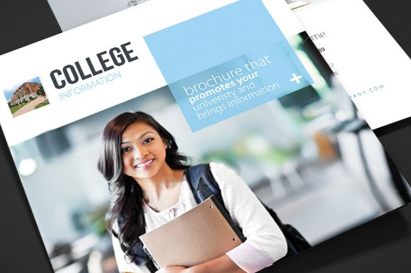 College - School Trifold Brochure cover image.