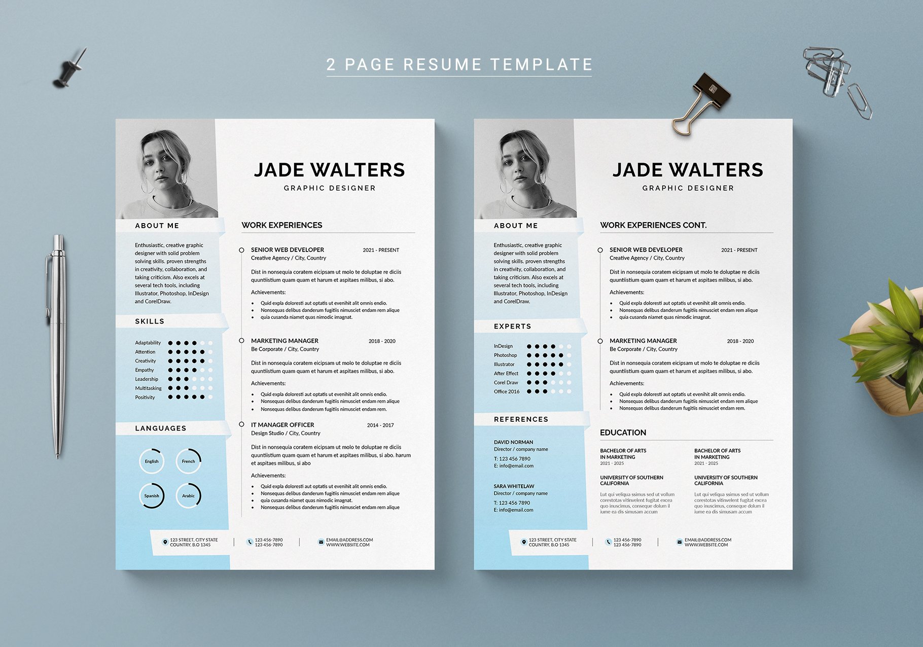 Word Resume - CV preview image.