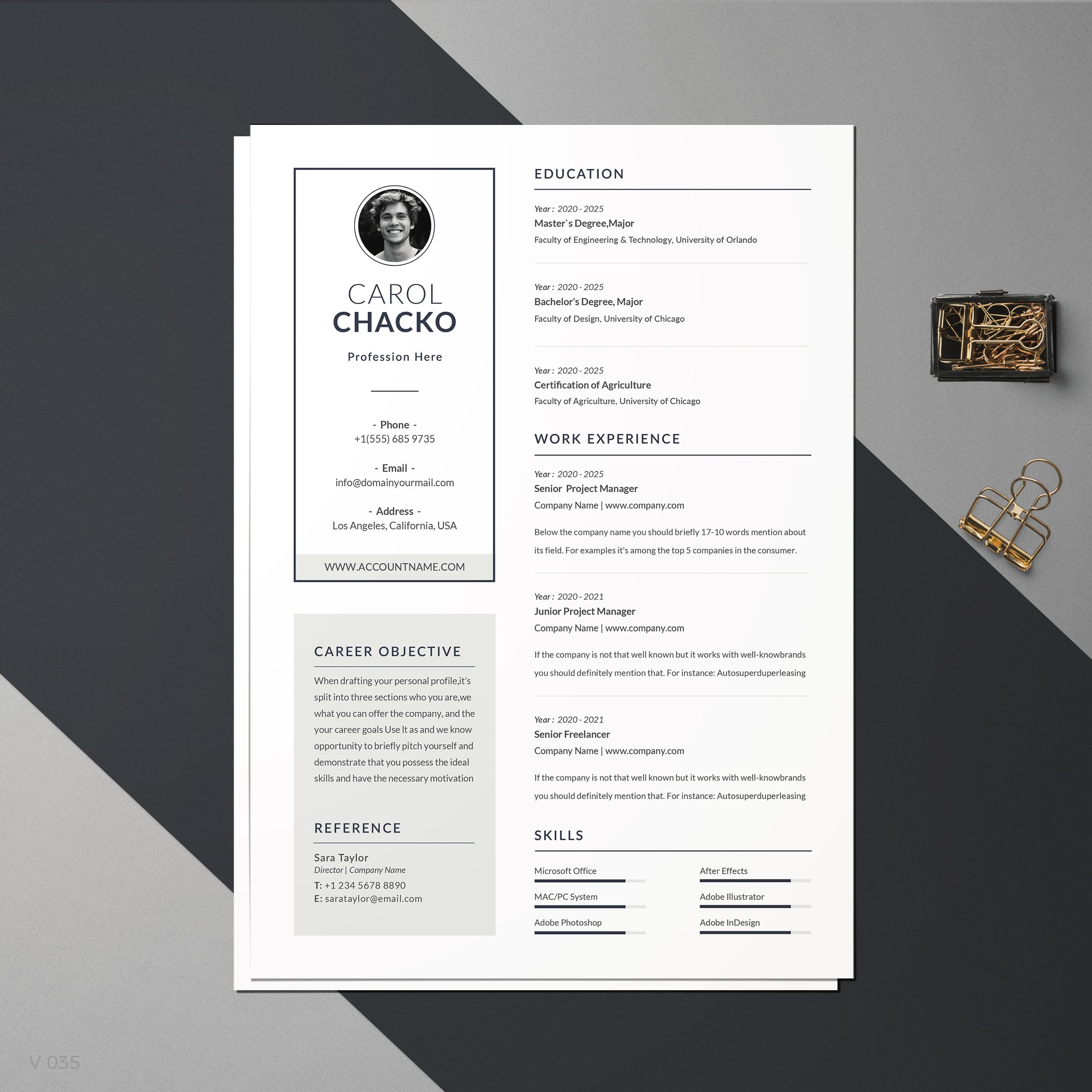 Resume/CV Word preview image.