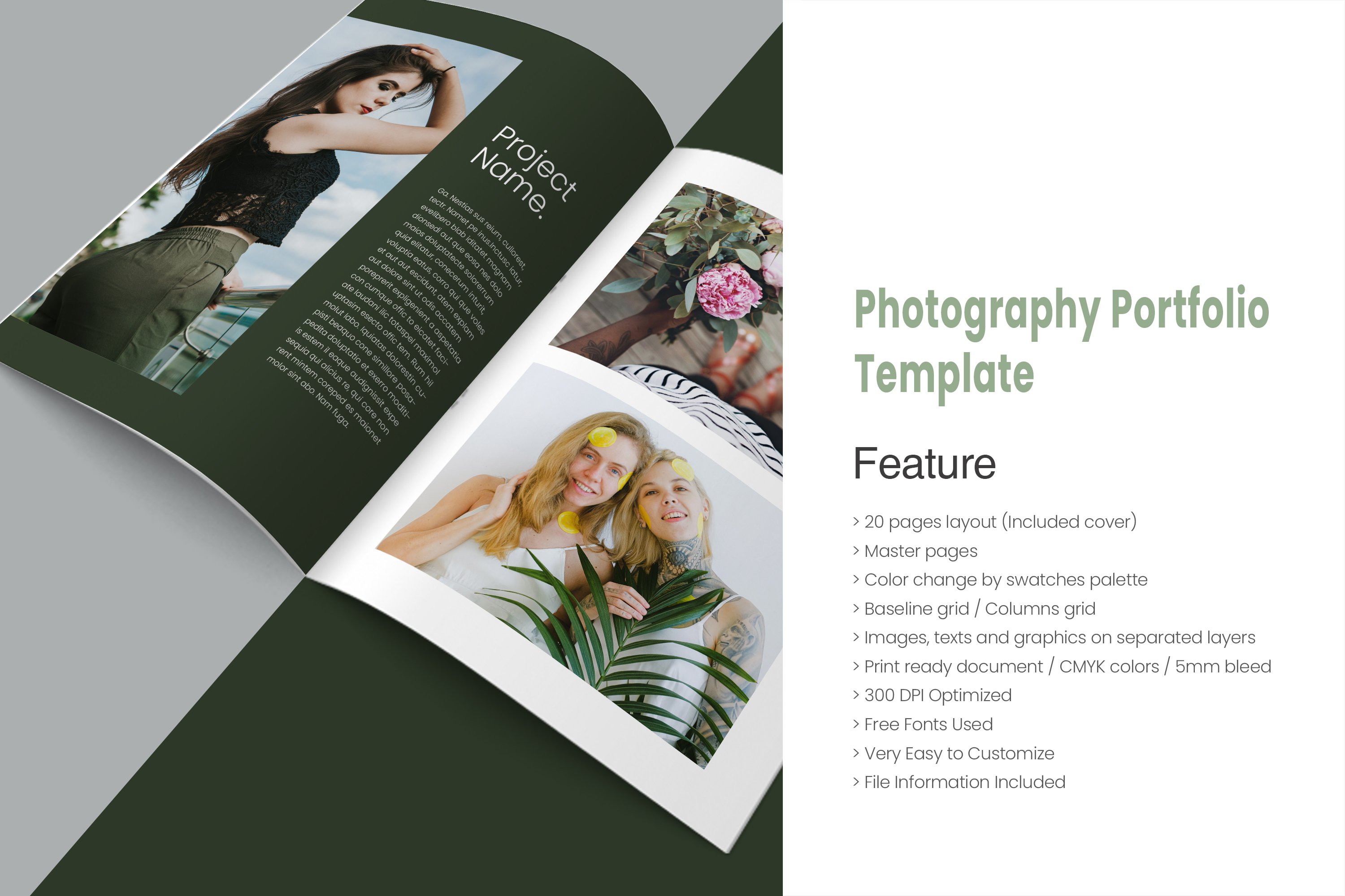 Photography Portfolio Template preview image.