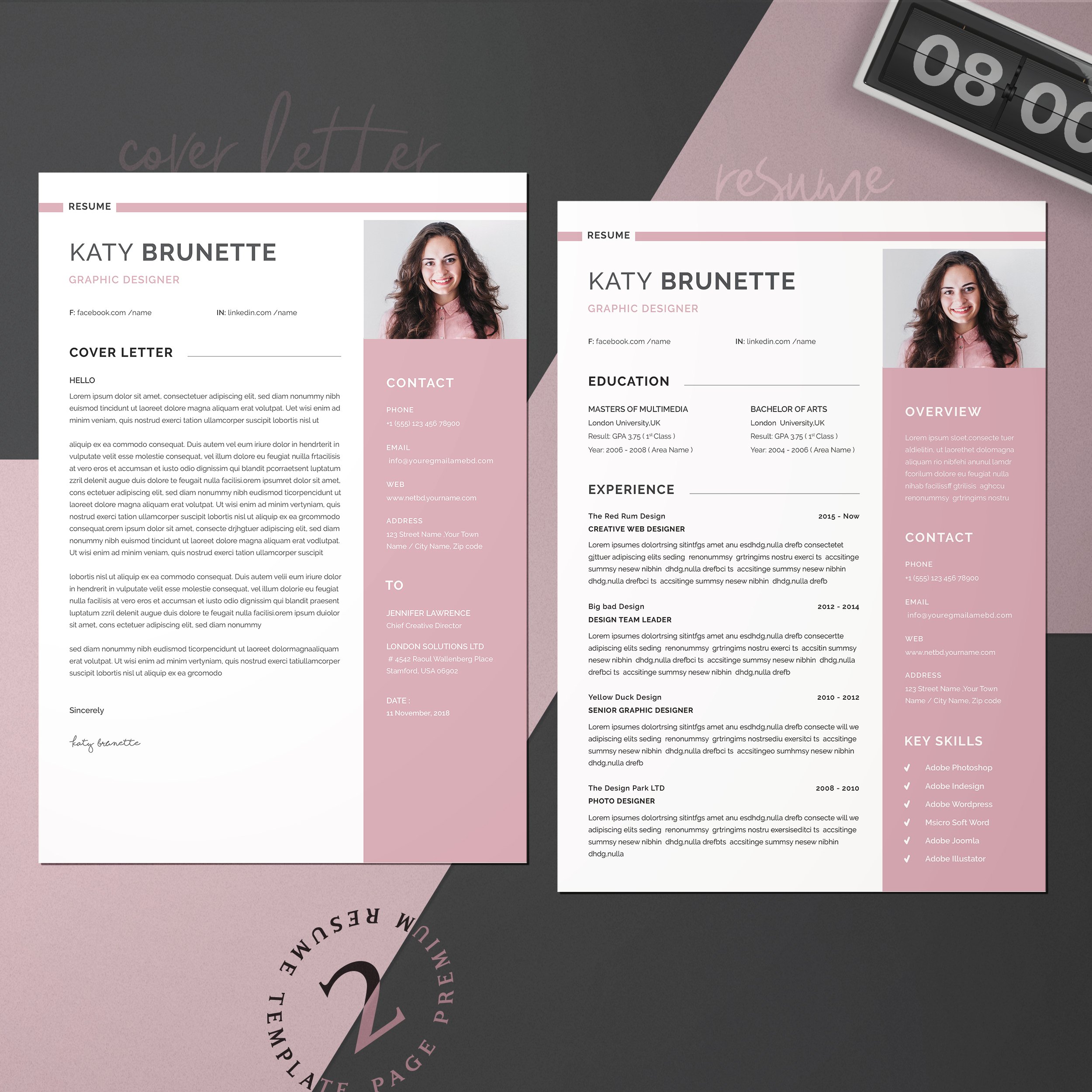 Resume Template / CV preview image.