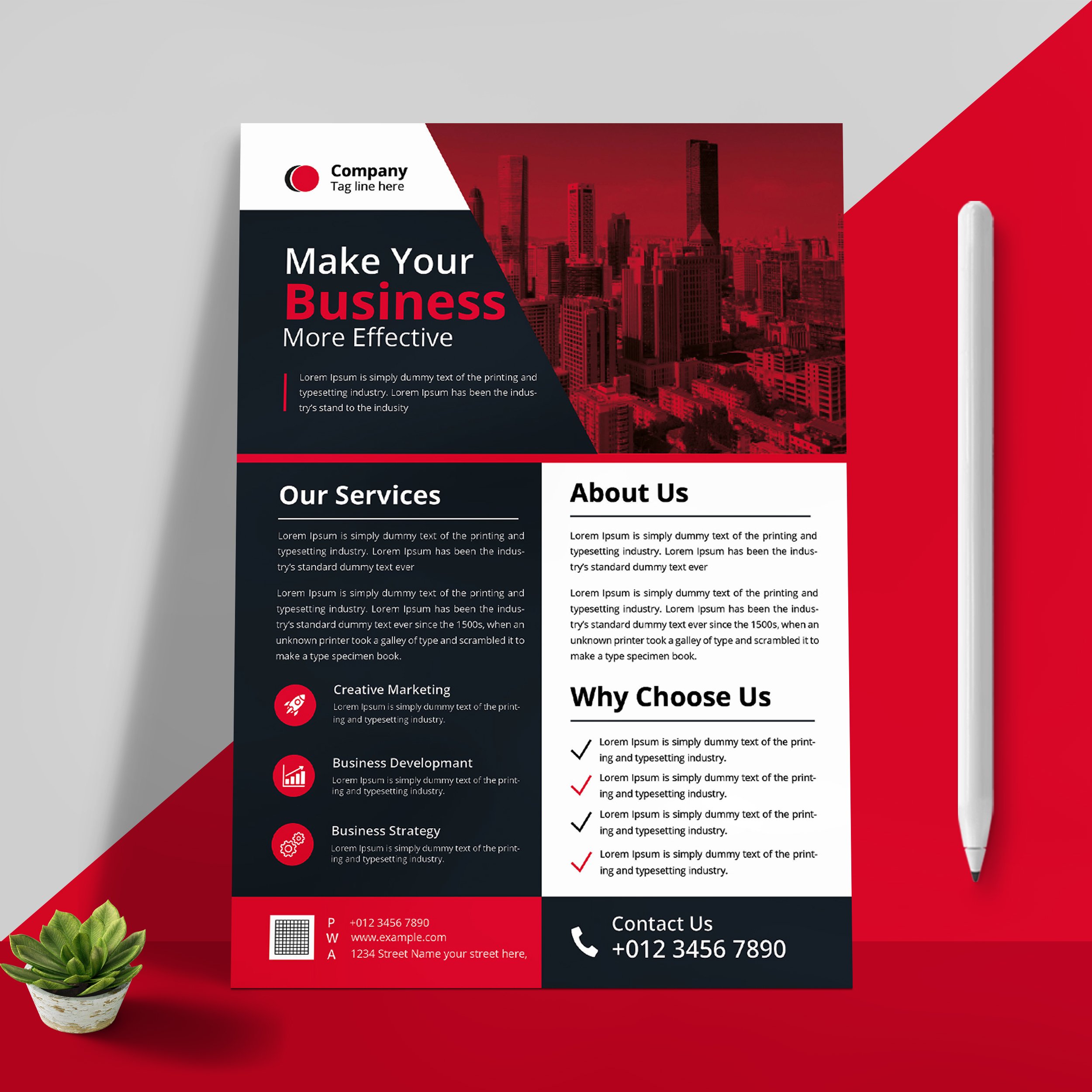 Corporate Business Flyer Template preview image.