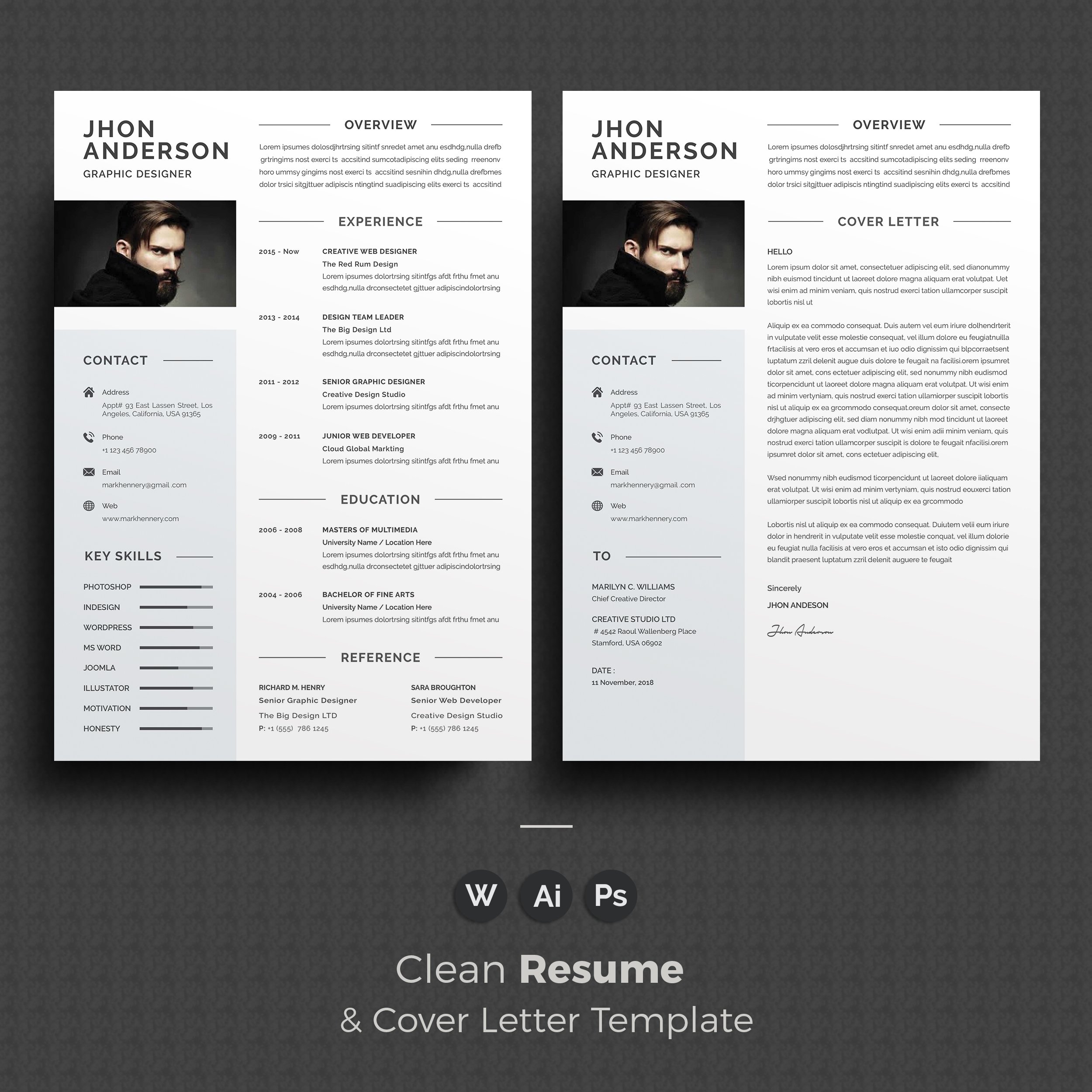 Word Resume/CV preview image.