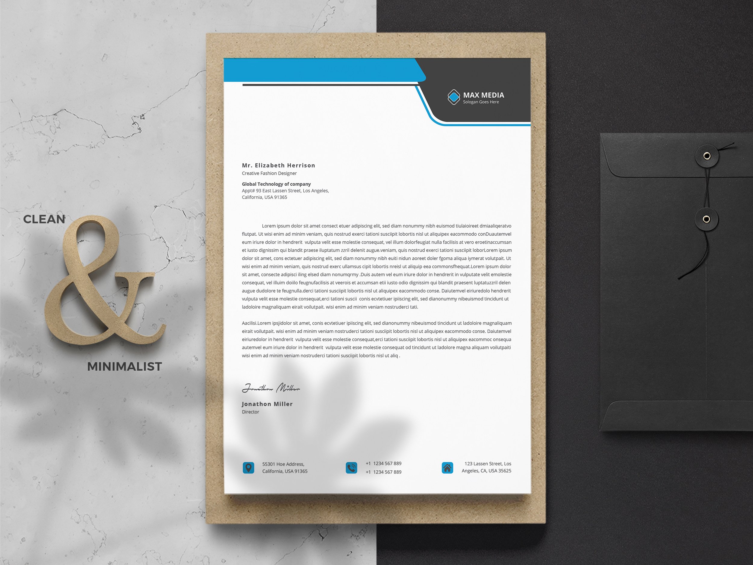 Business Letterhead Word preview image.