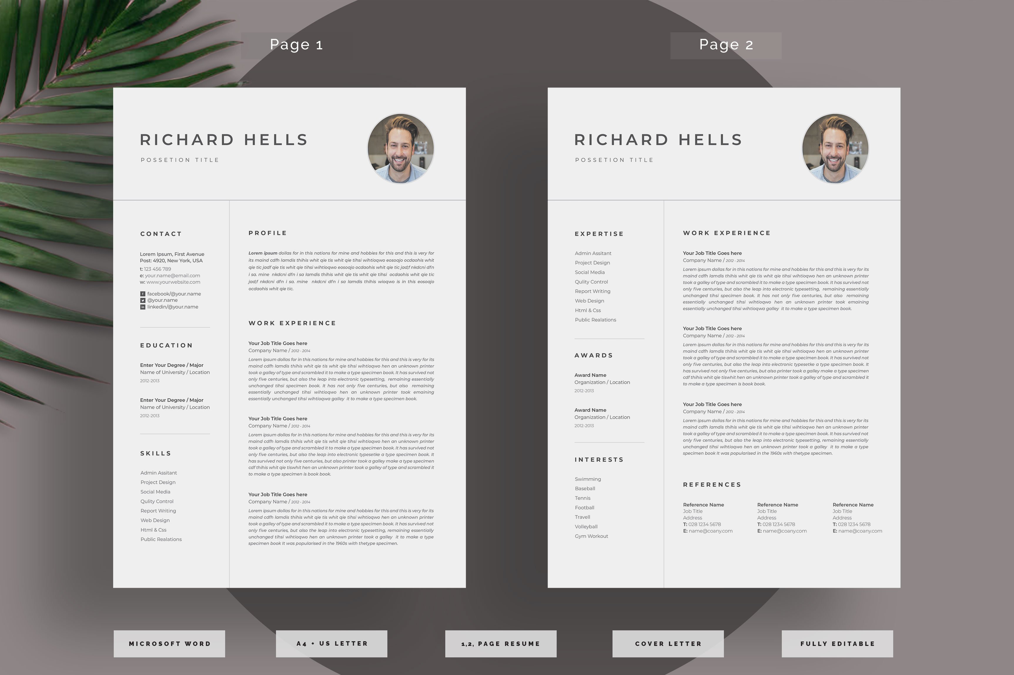 Resume/CV preview image.