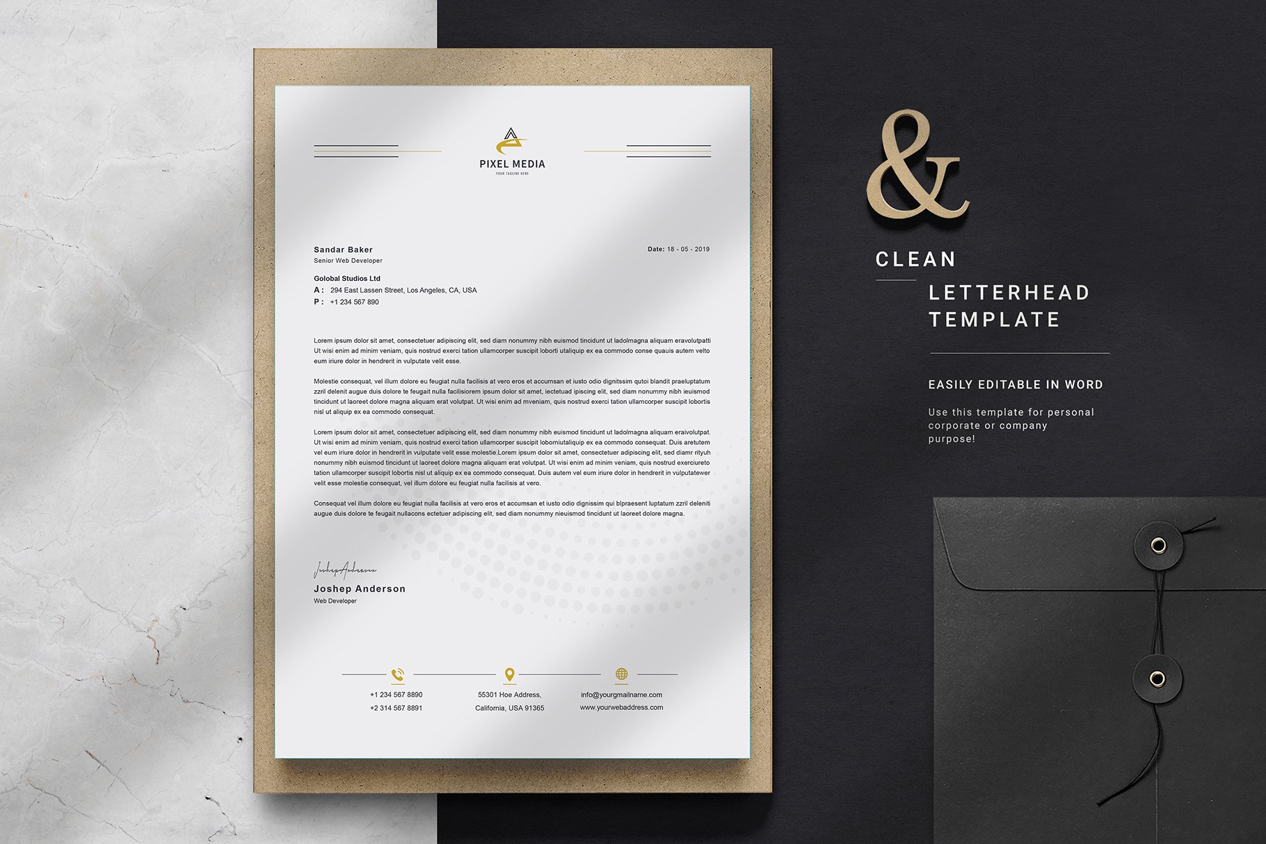 Letterhead Template cover image.