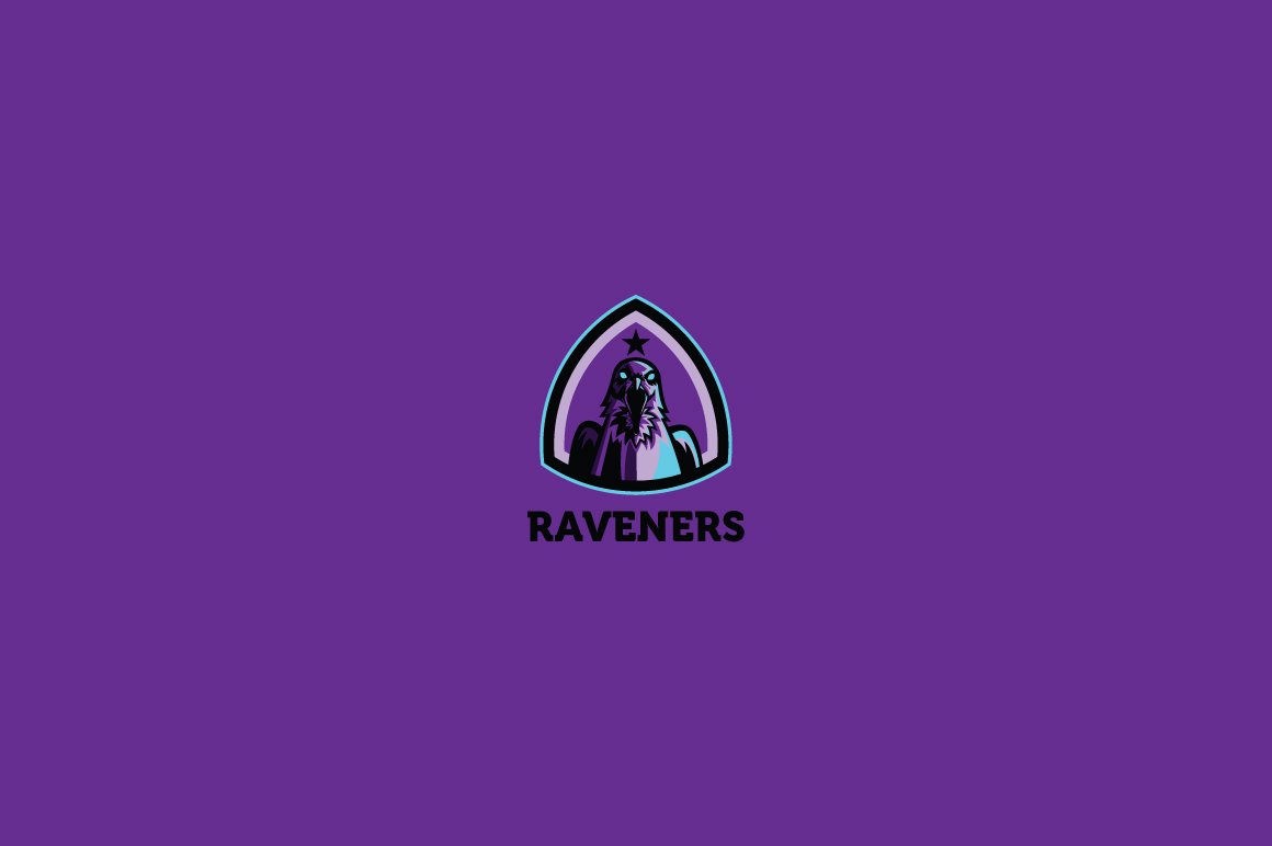 Raveners Logo Template preview image.