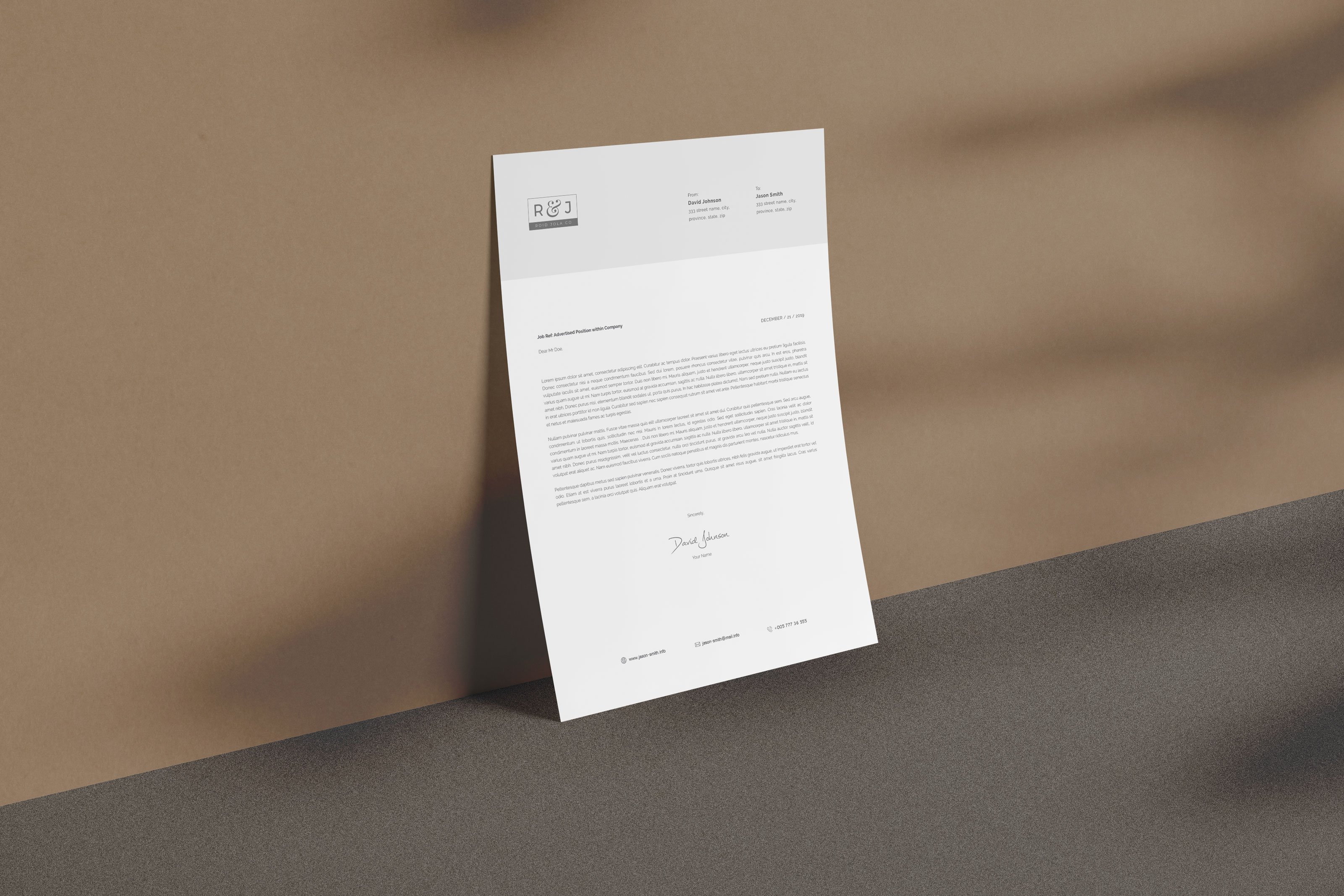 Letterhead preview image.