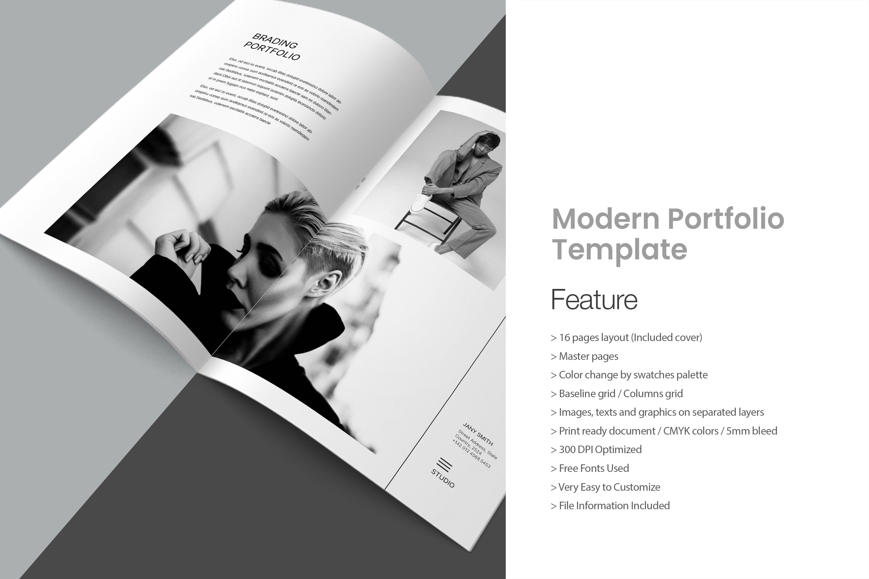 Modern Portfolio Template preview image.