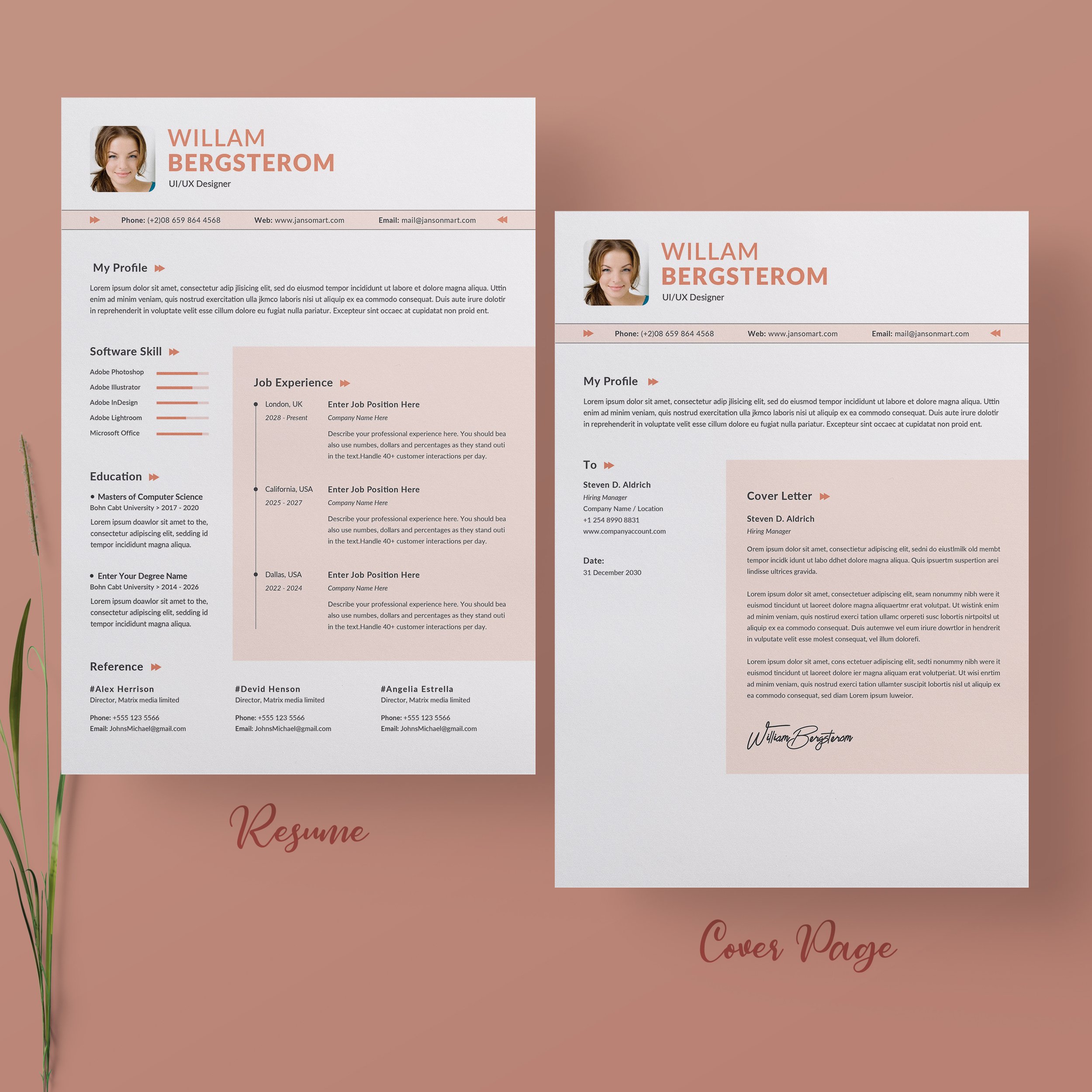 Resume/CV Word preview image.