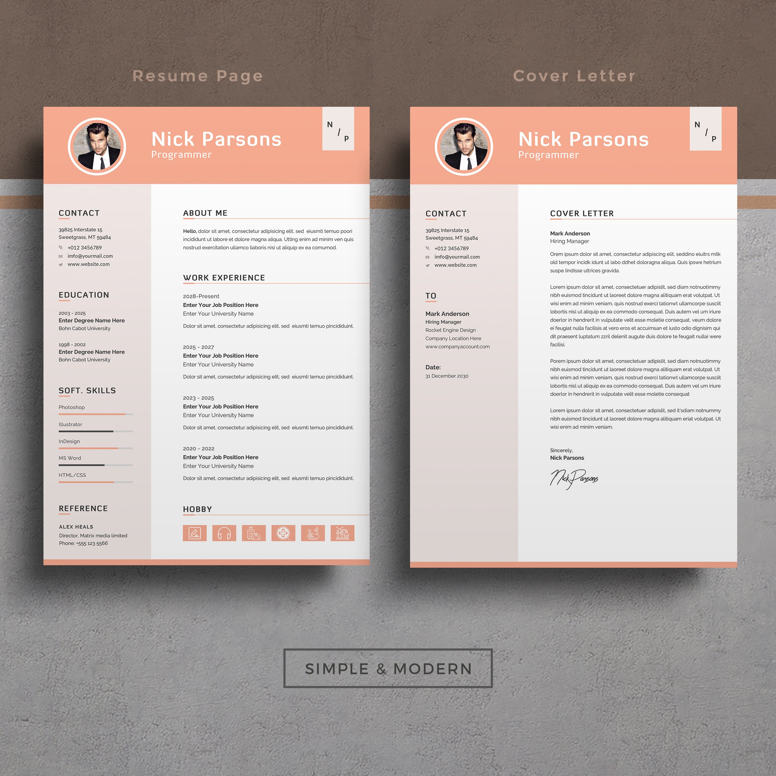 Resume/CV  Word preview image.