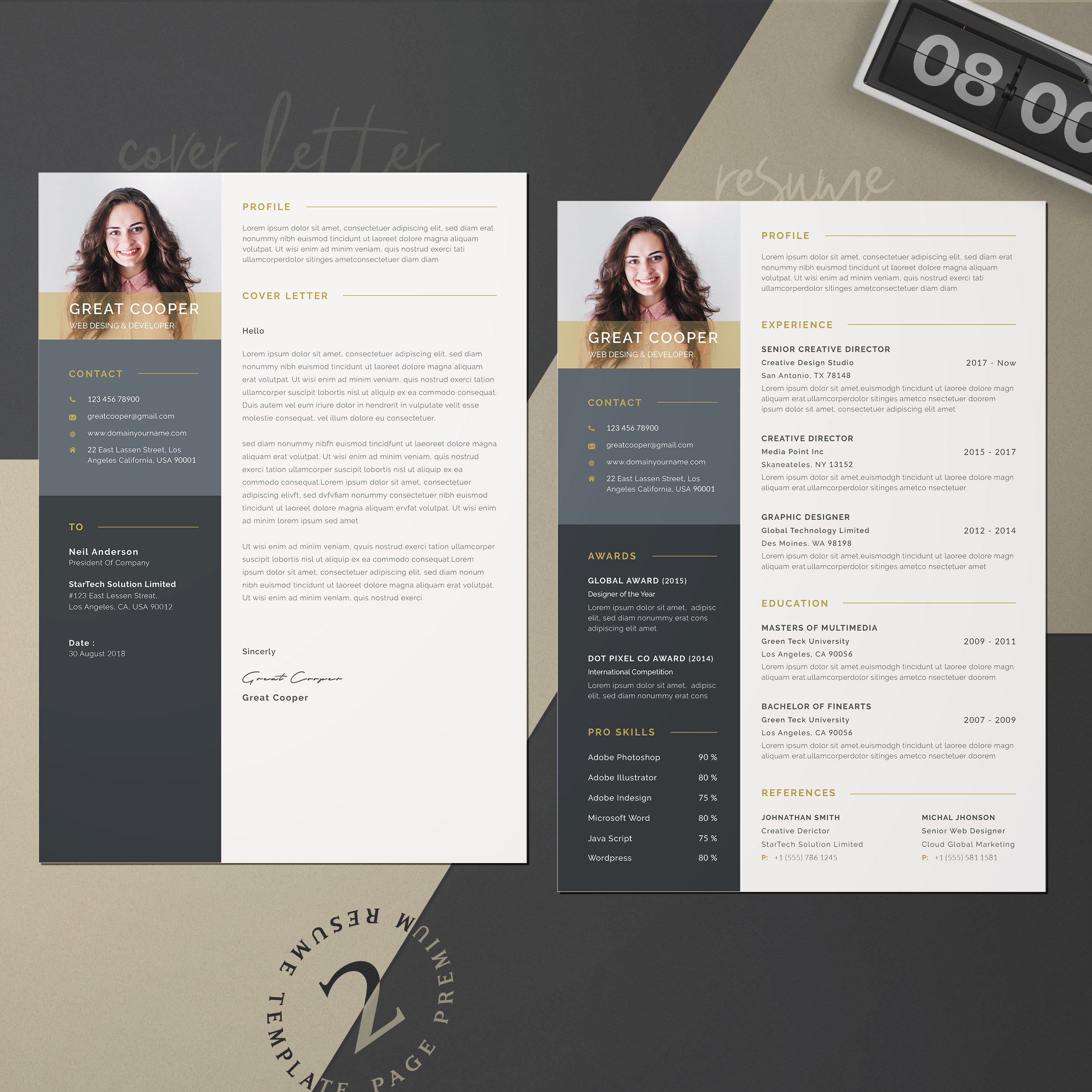 Word Resume/CV preview image.