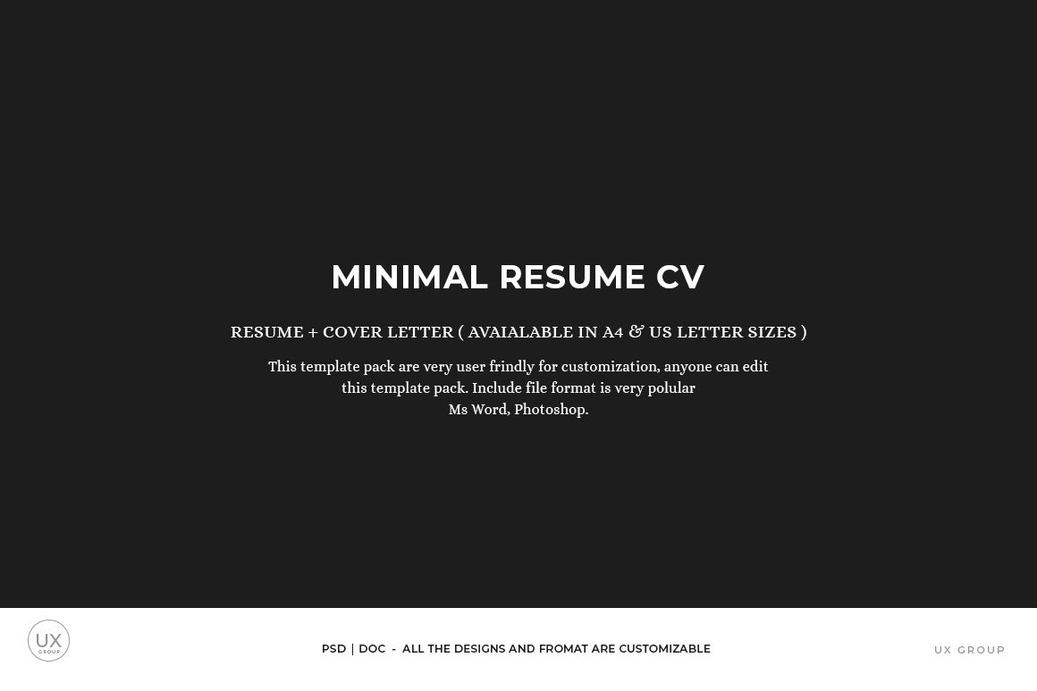 Resume Template / CV preview image.