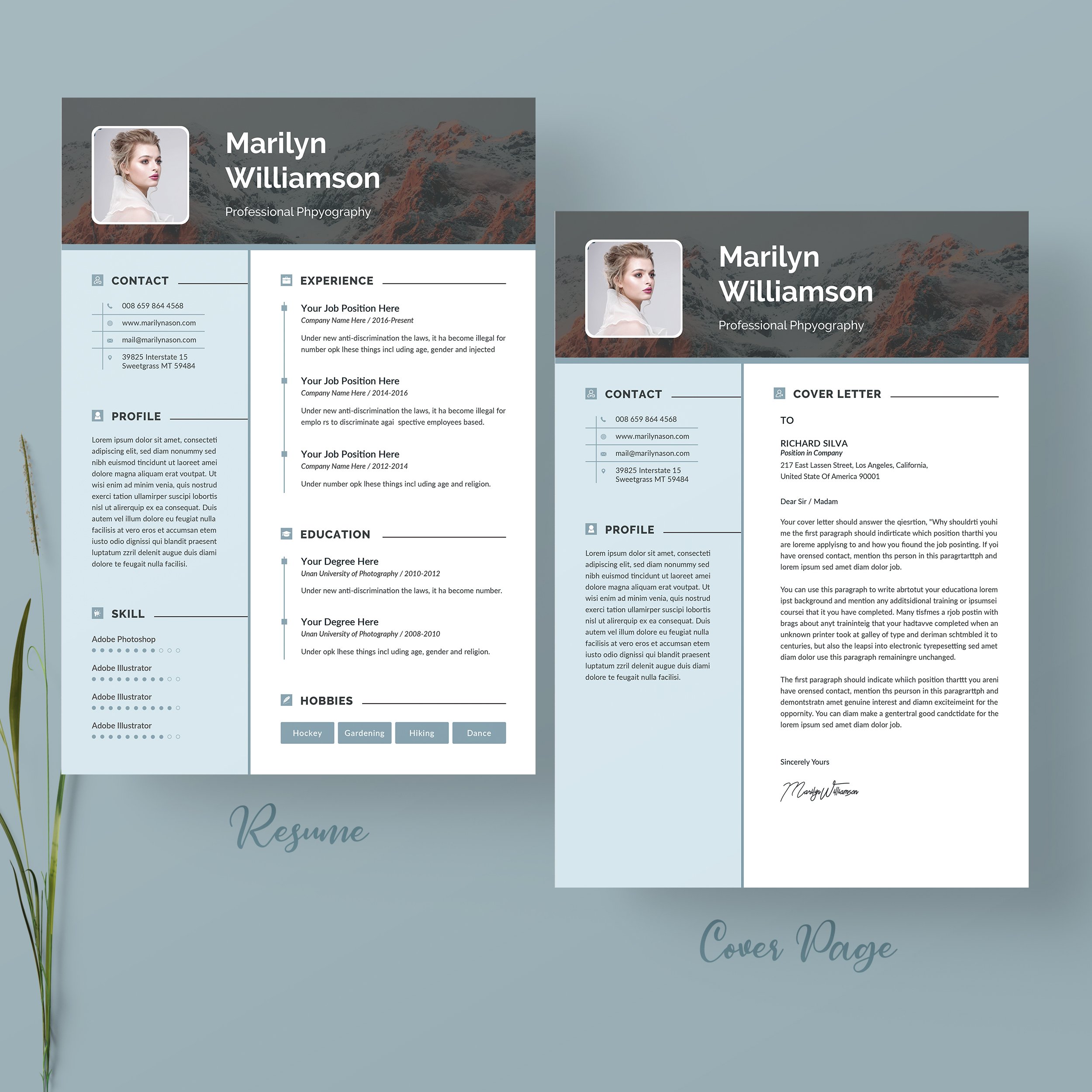 Resume/CV Word preview image.