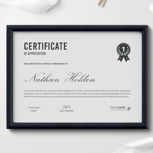 Clean Certificate Template cover image.