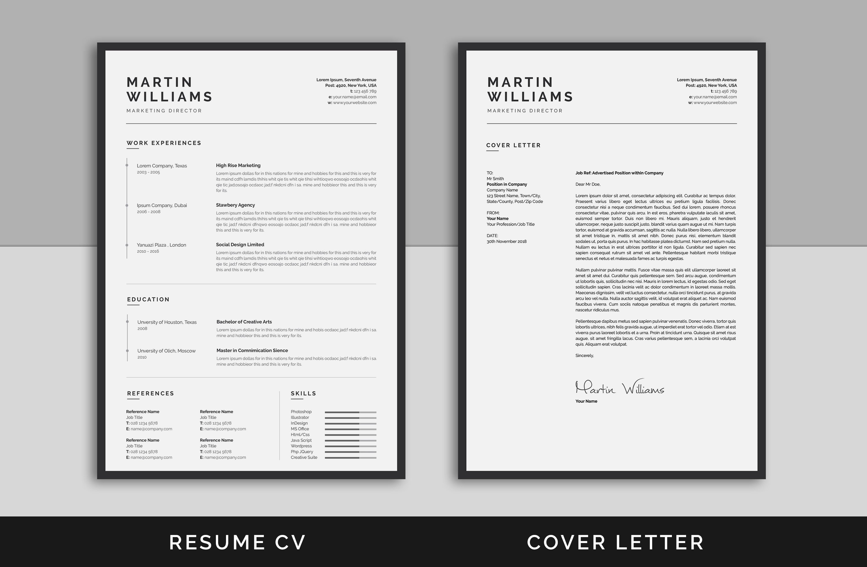 Resume CV preview image.