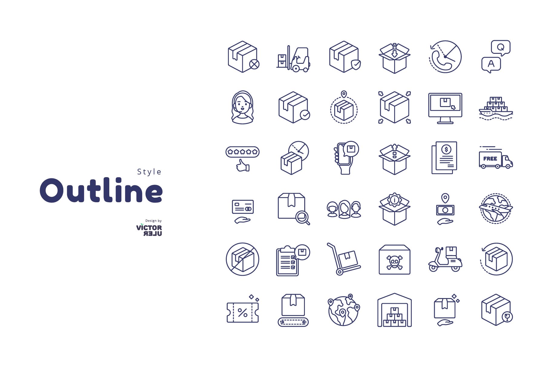 36 Icons Logistics preview image.