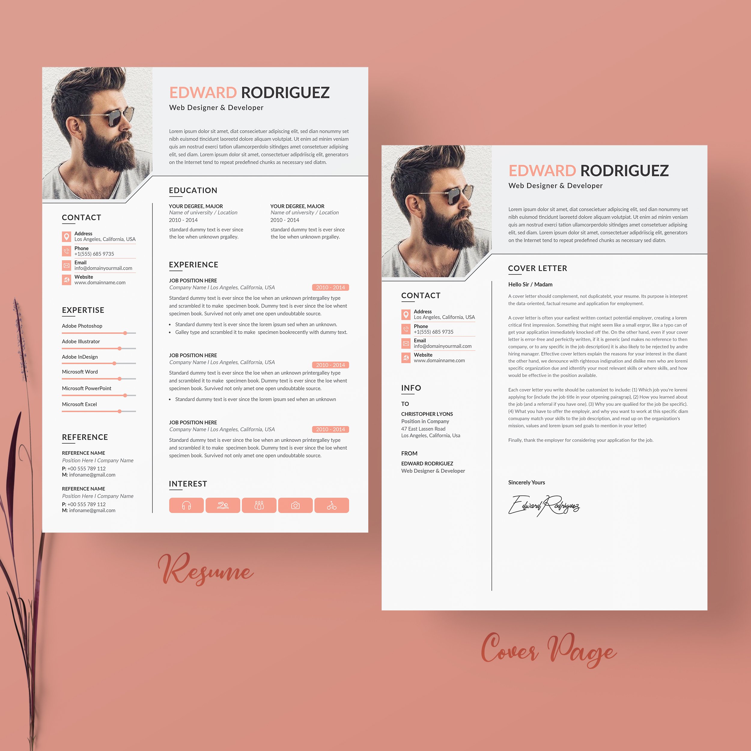 Resume/CV Word preview image.