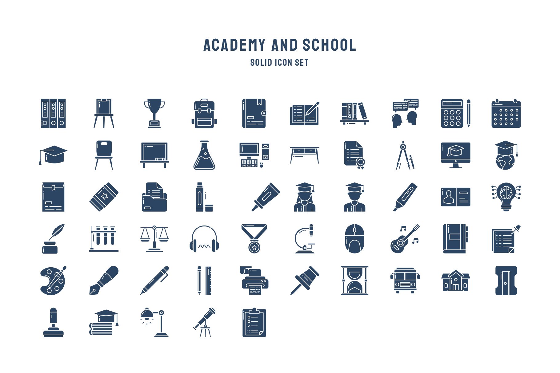 Academy and school icon cover image.