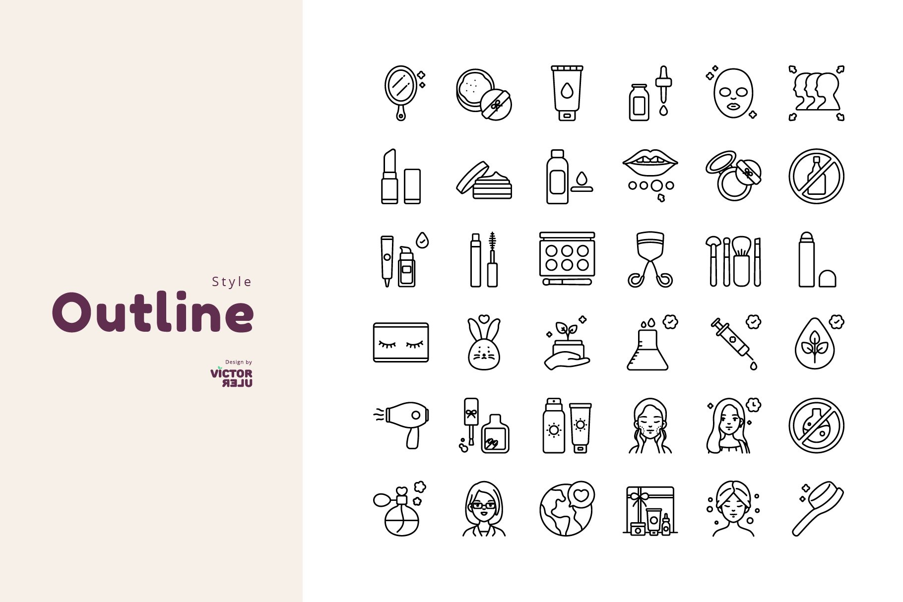 36 Icons - Beauty&Cosmetics preview image.