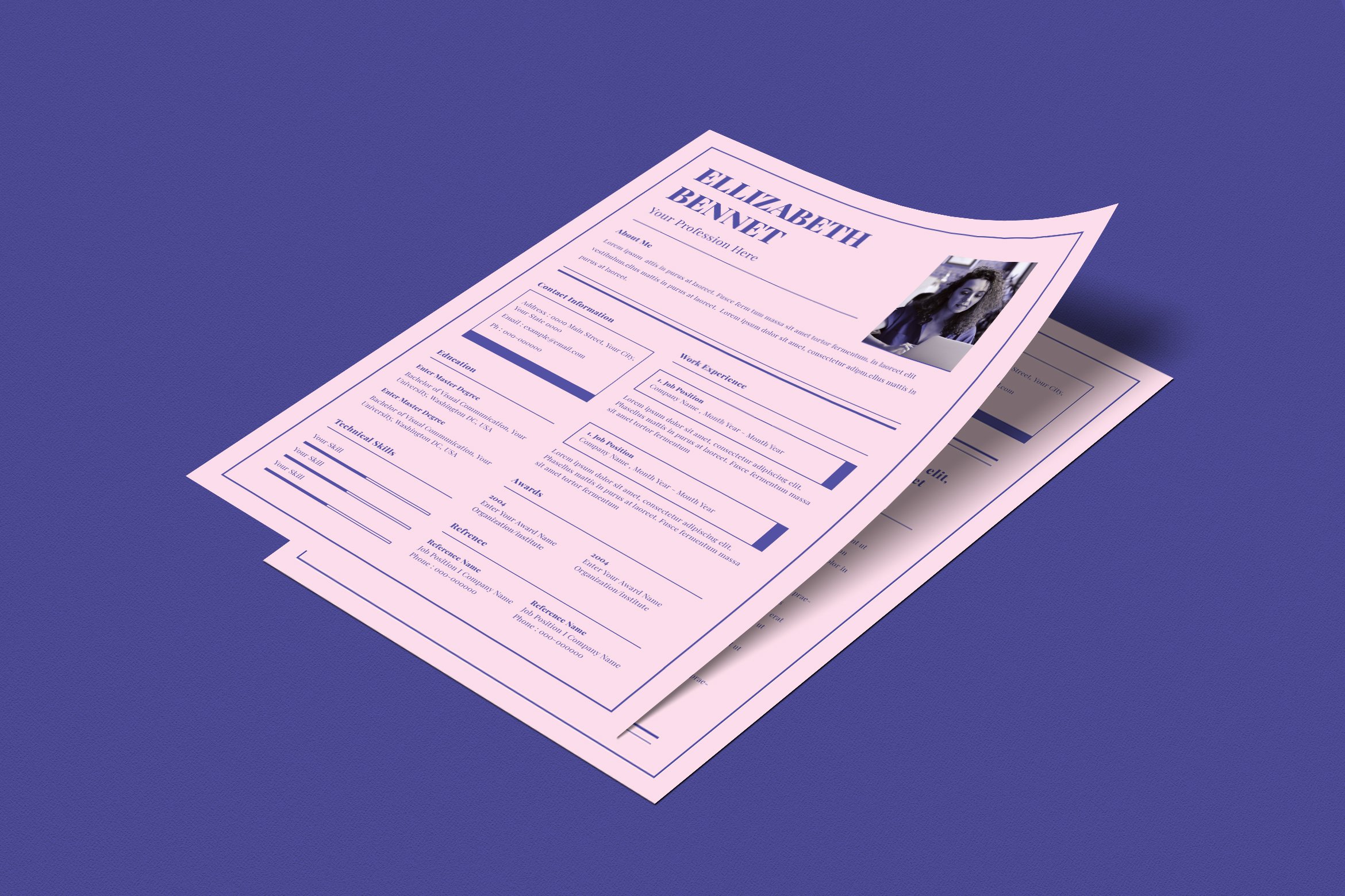 Modern Simple Resume preview image.