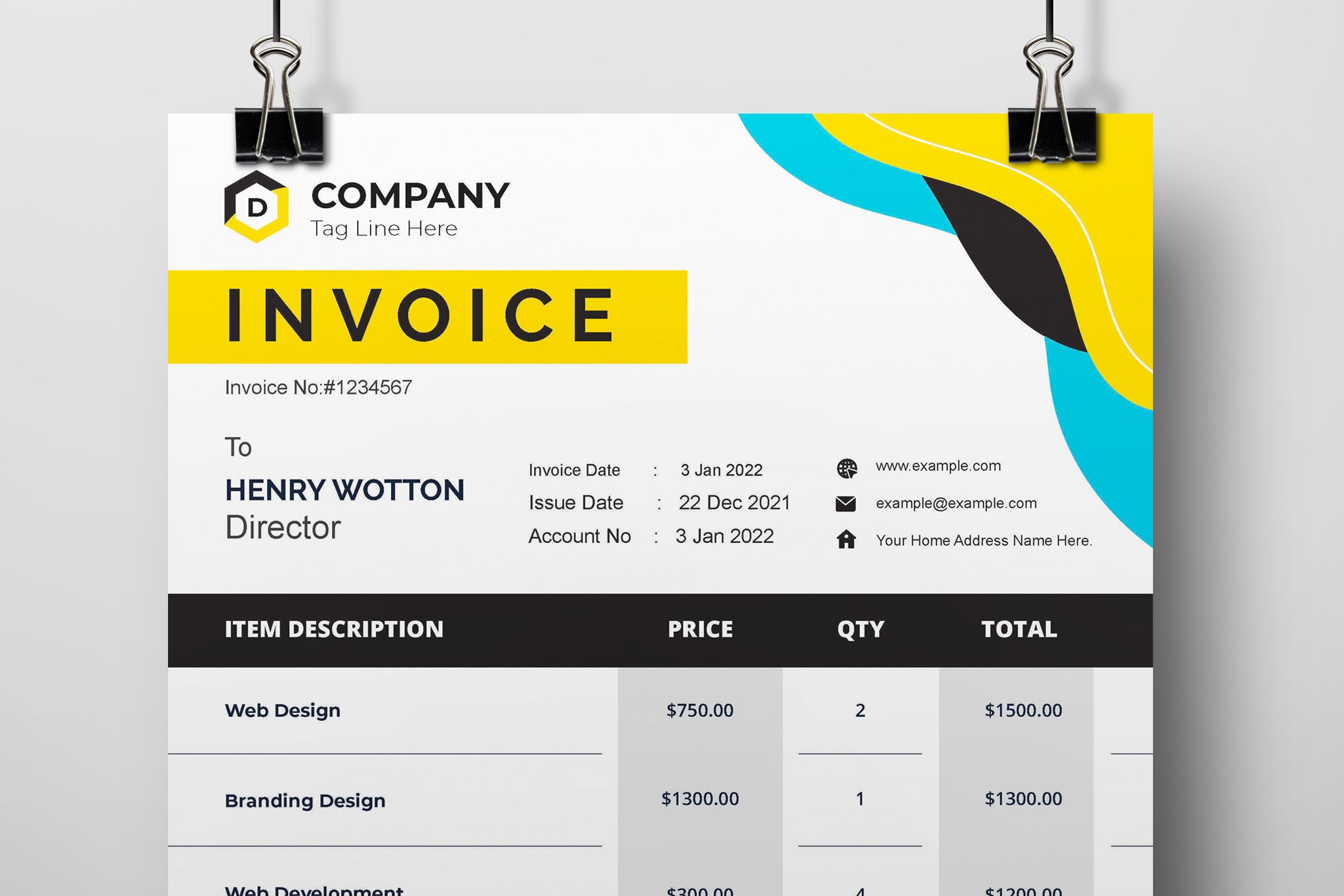 Invoice Layout preview image.