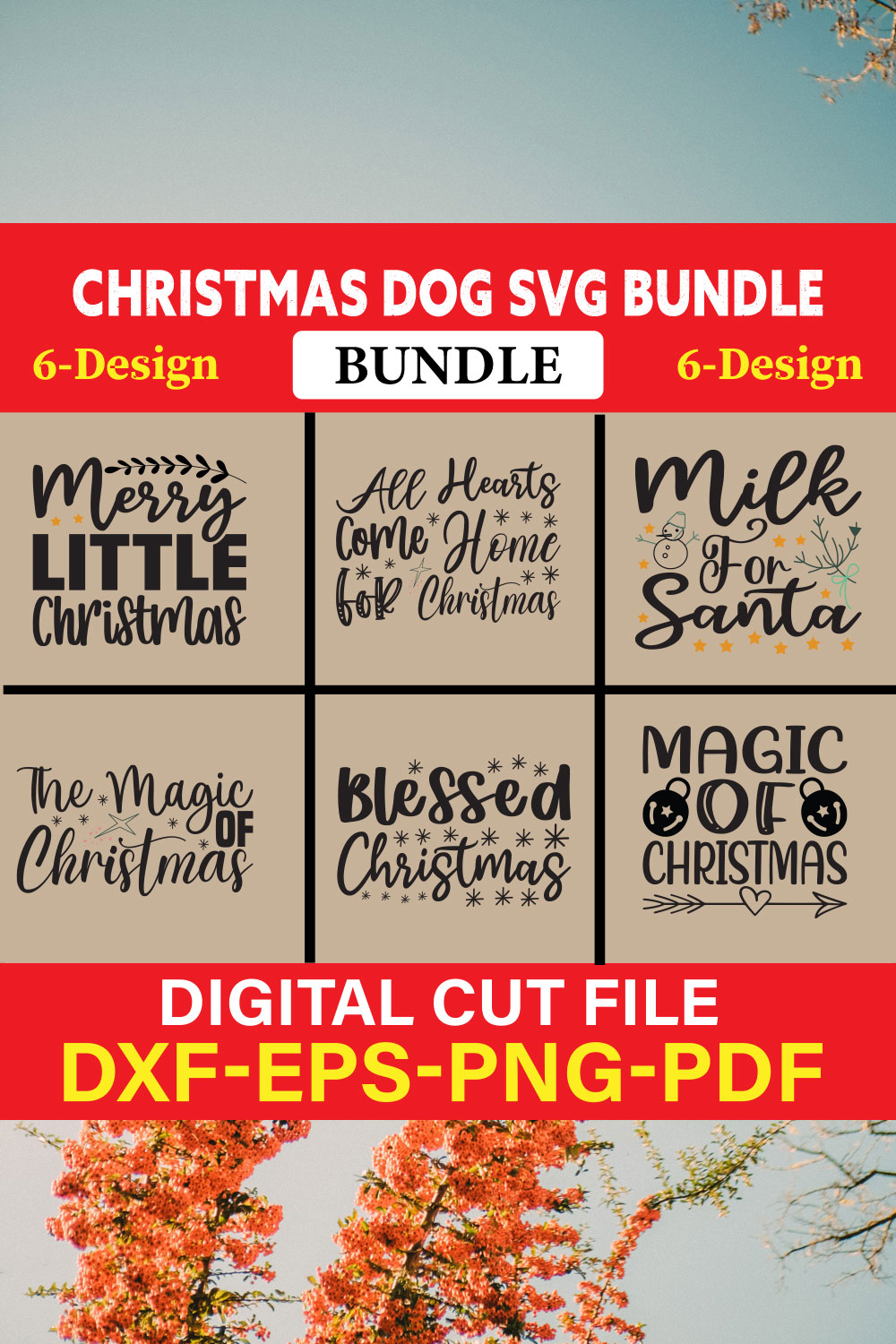 Christmas SVG Bundle / Funny Christmas SVG / Cut File vol-15 pinterest preview image.