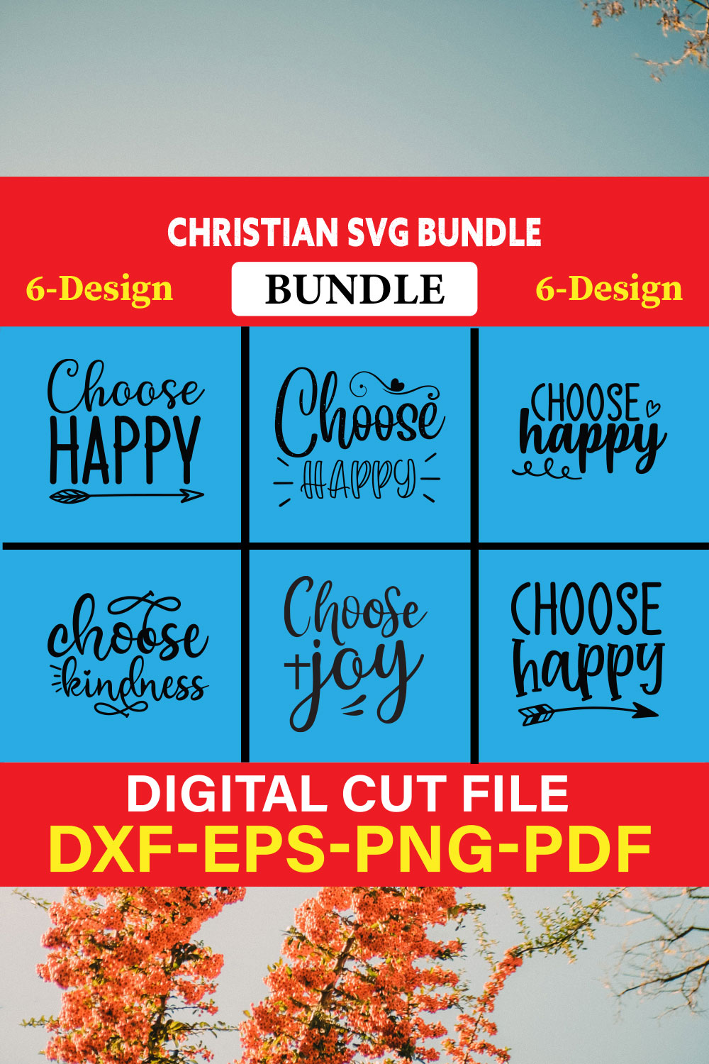 Christian T-shirt Design Bundle Vol-2 pinterest preview image.