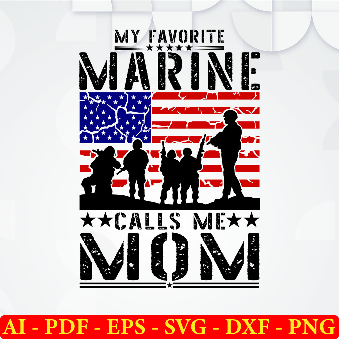 8 Proud Marine Family Day T-shirt SVG Bundle Vol-01 preview image.