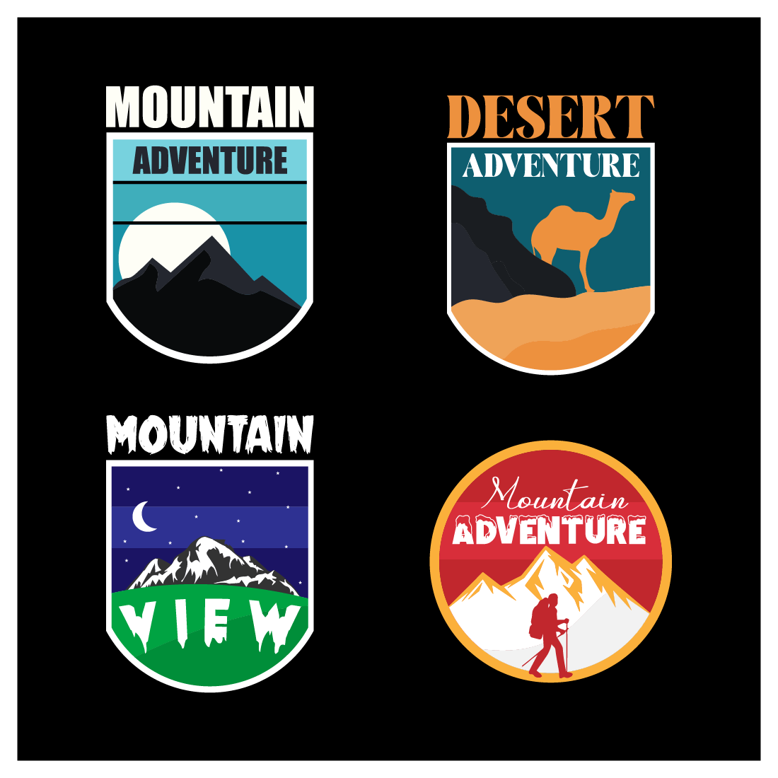 Mountain T shirt Design Bundle preview image.