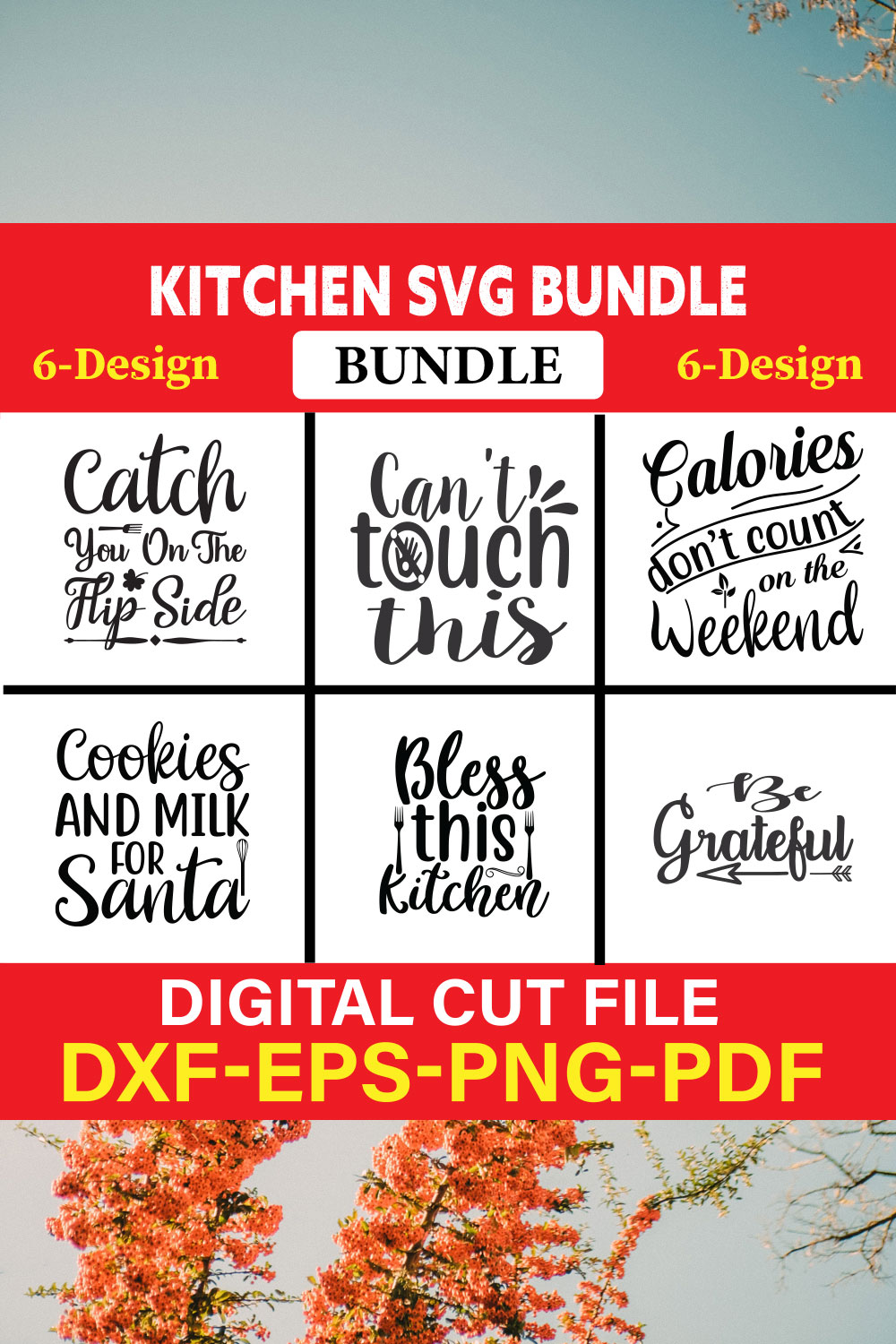 Kitchen T-shirt Design Bundle Vol-2 pinterest preview image.