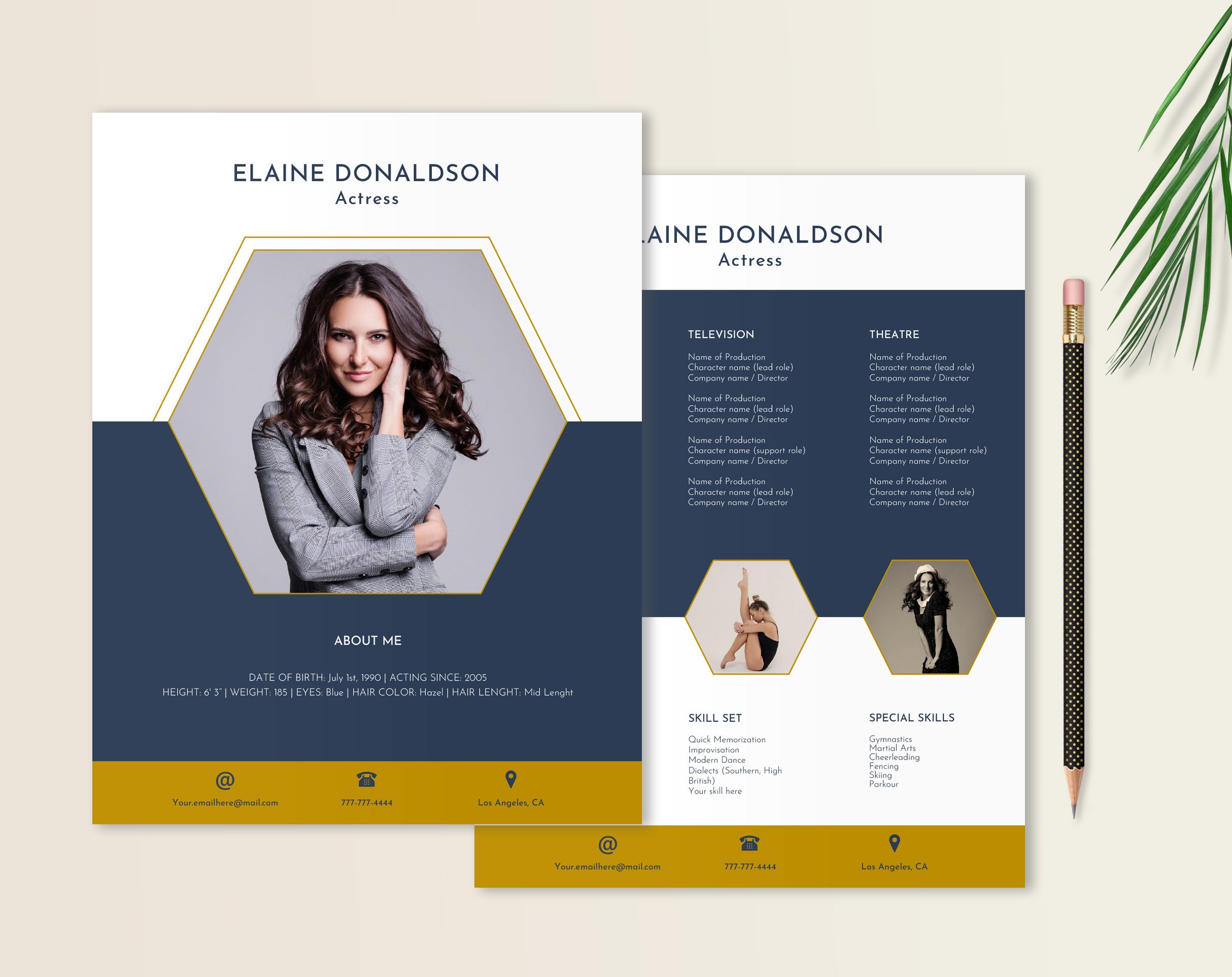 Resume Template for Actor, Actress preview image.
