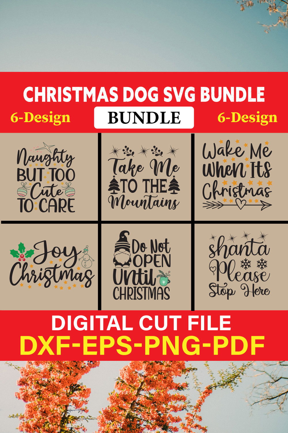 Christmas SVG Bundle / Funny Christmas SVG / Cut File vol-14 pinterest preview image.