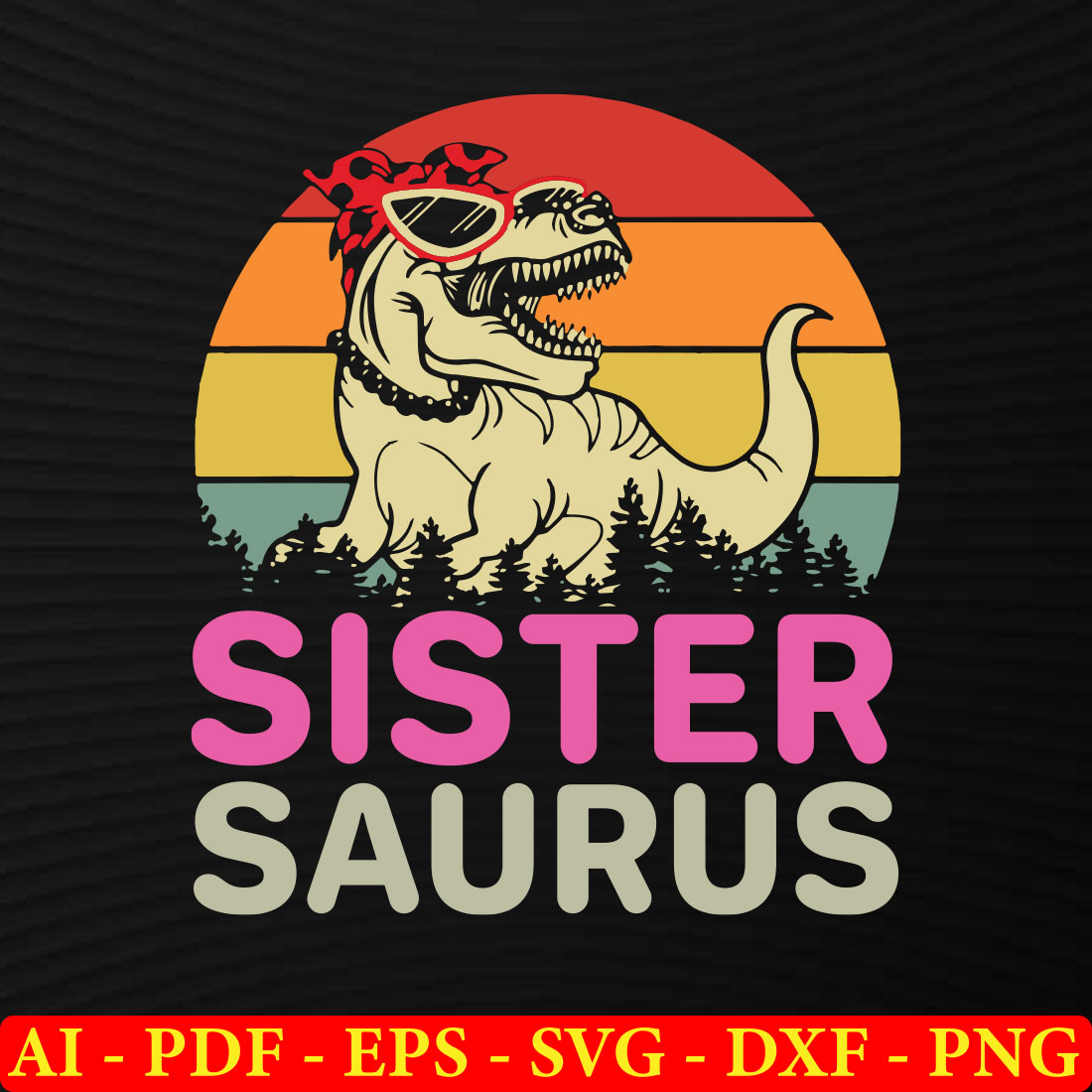 6 Dinosaur T-shirt SVG Bundle Vol-04 preview image.