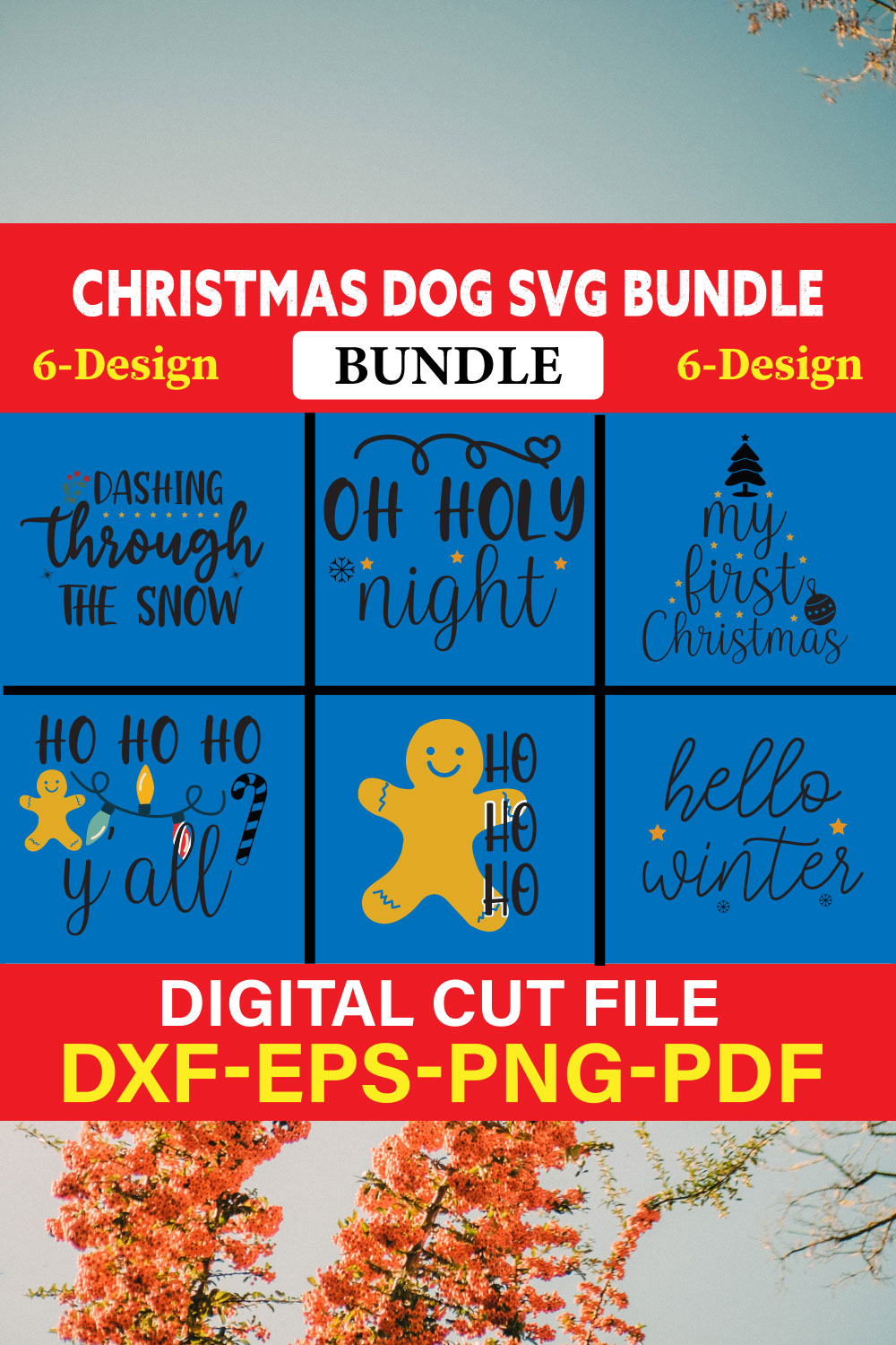 Christmas SVG Bundle / Funny Christmas SVG / Cut File vol-11 pinterest preview image.