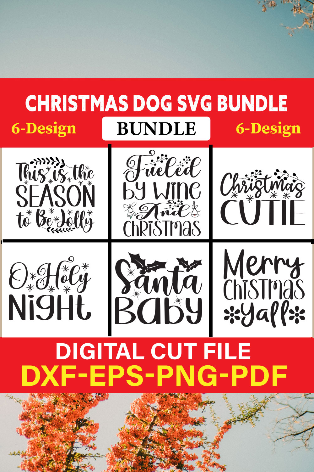 Christmas SVG Bundle / Funny Christmas SVG / Cut File vol-27 pinterest preview image.