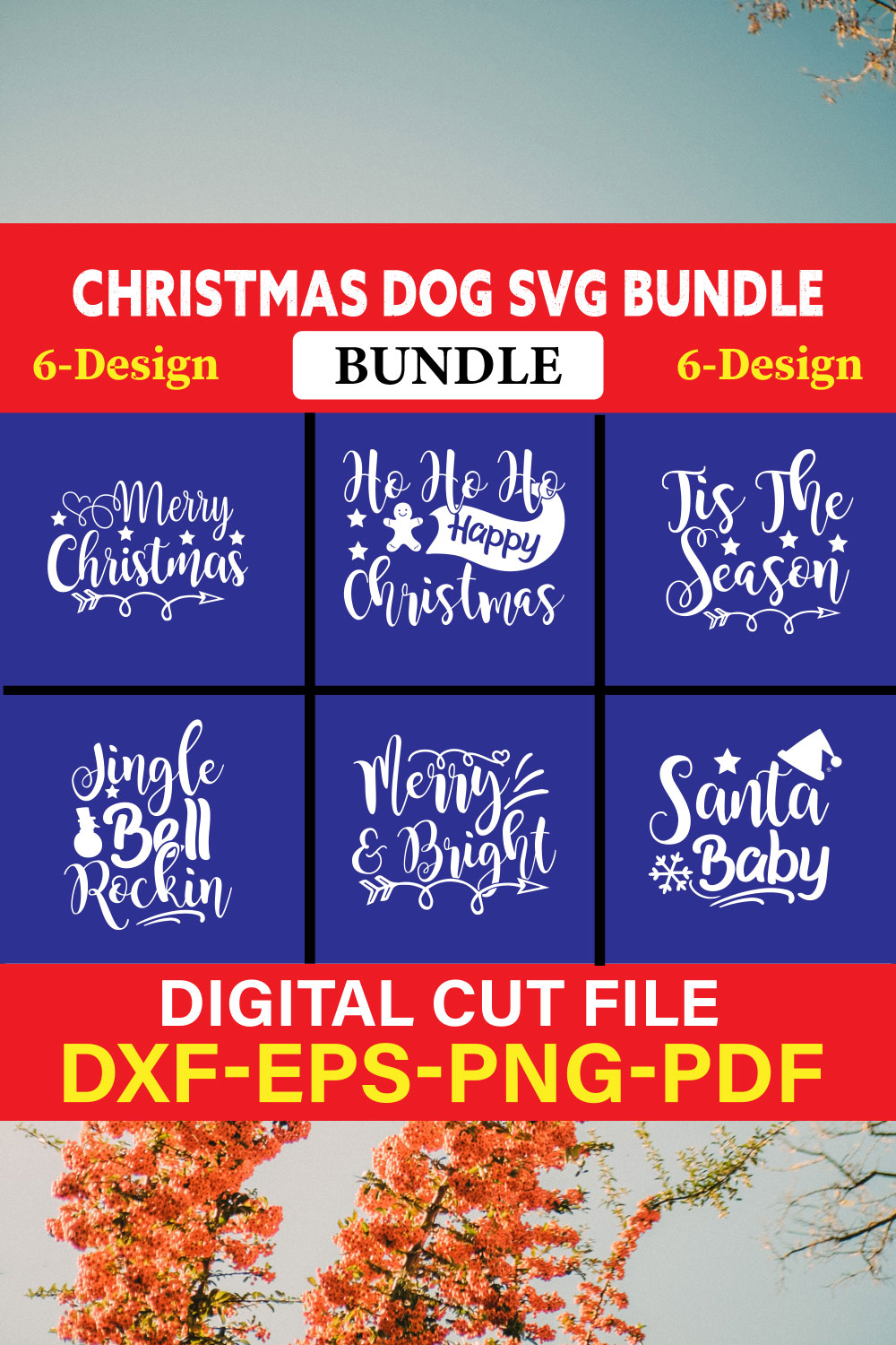 Christmas SVG Bundle / Funny Christmas SVG / Cut File vol-08 pinterest preview image.