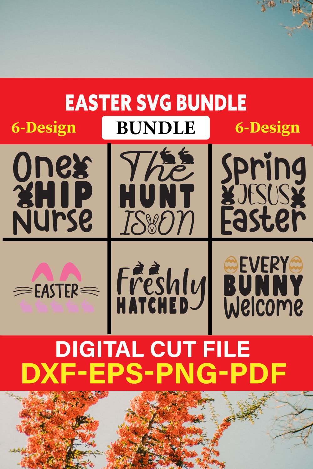 Easter Svg Bundle Vol-03 pinterest preview image.