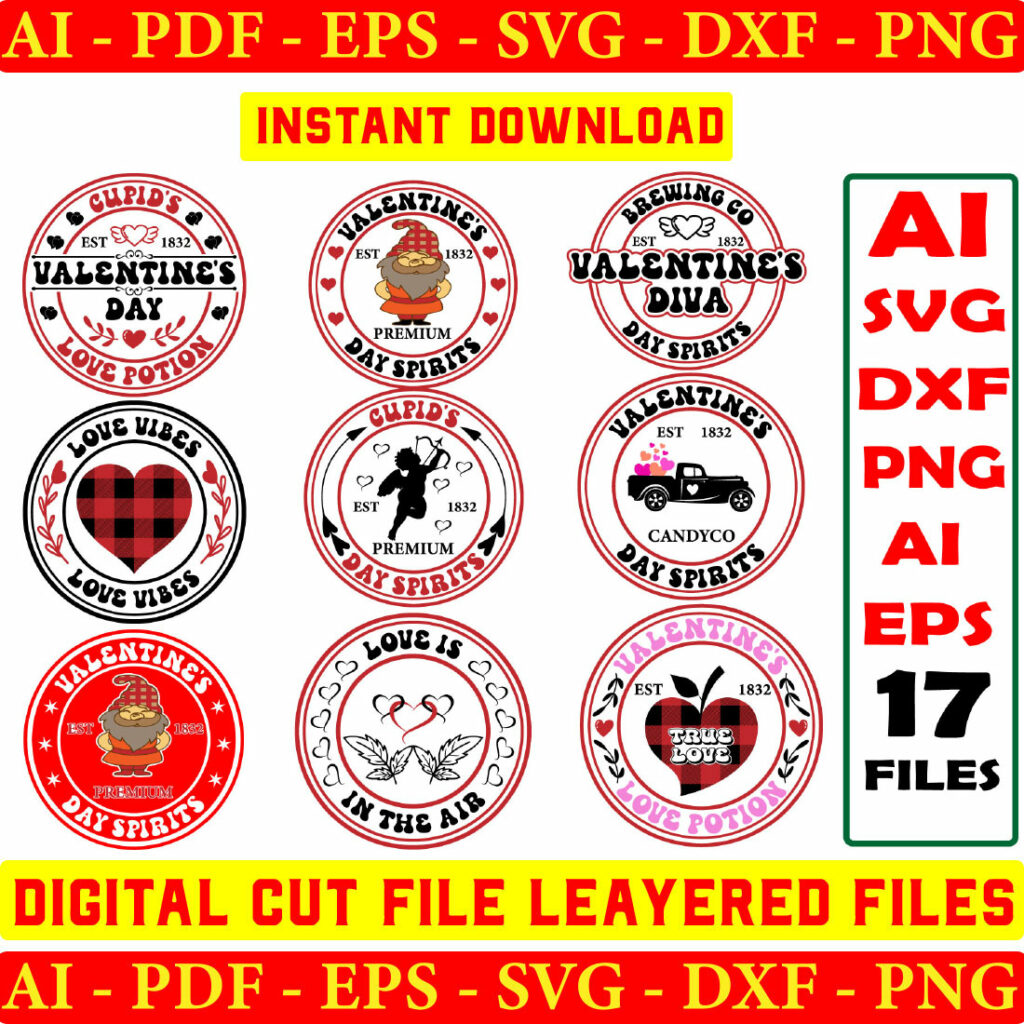 Valentine's Day sublimation SVG Bundle, Sublimation Valentines Day Card ...