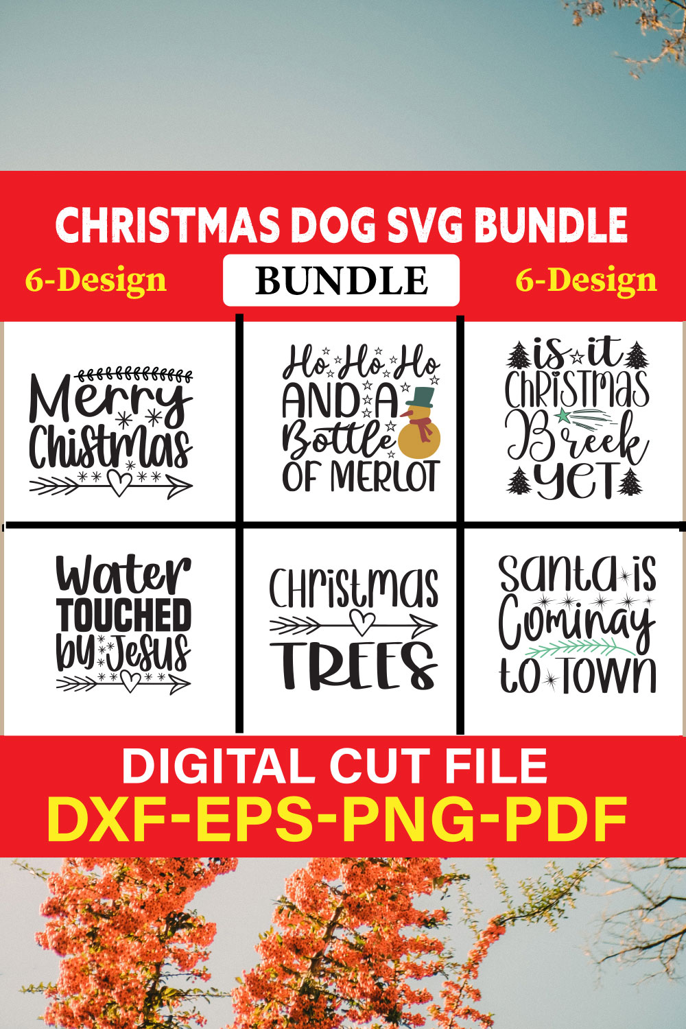 Christmas SVG Bundle / Funny Christmas SVG / Cut File vol-26 pinterest preview image.