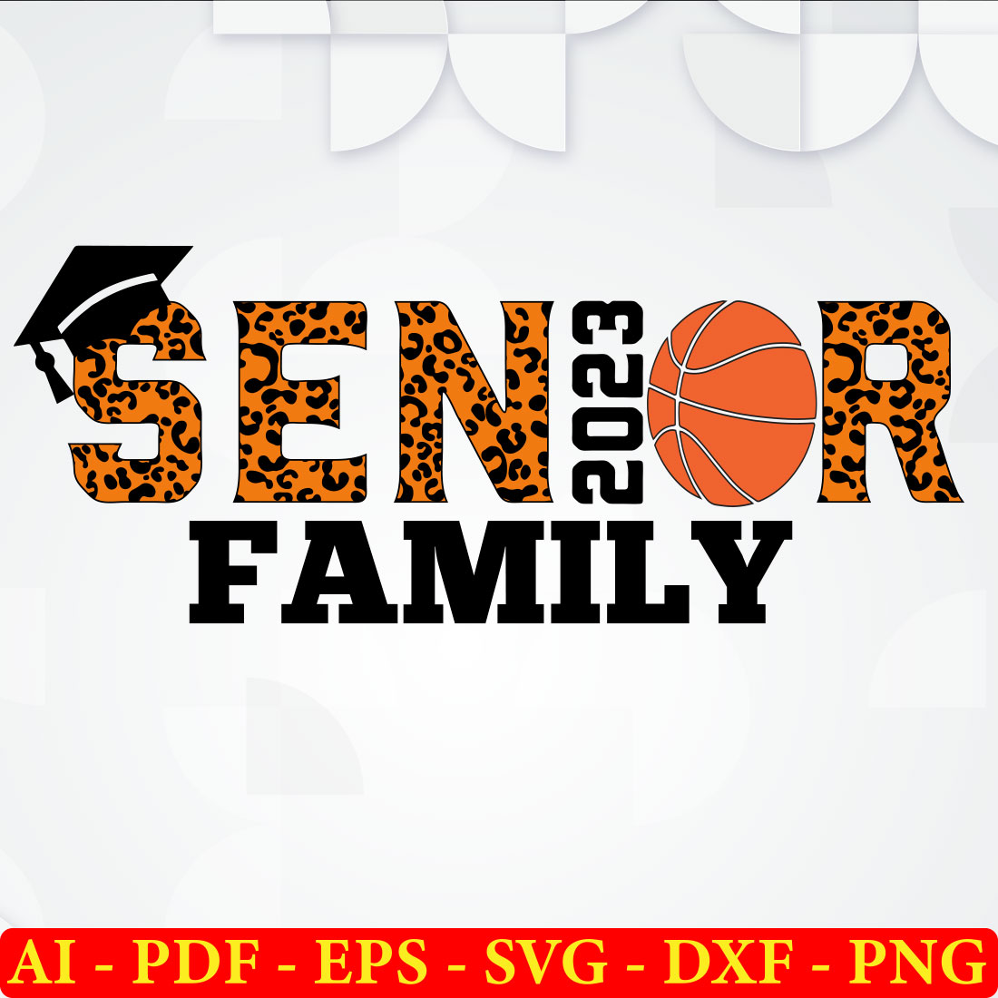 Basketball Senior 2023 SVG Bundle preview image.