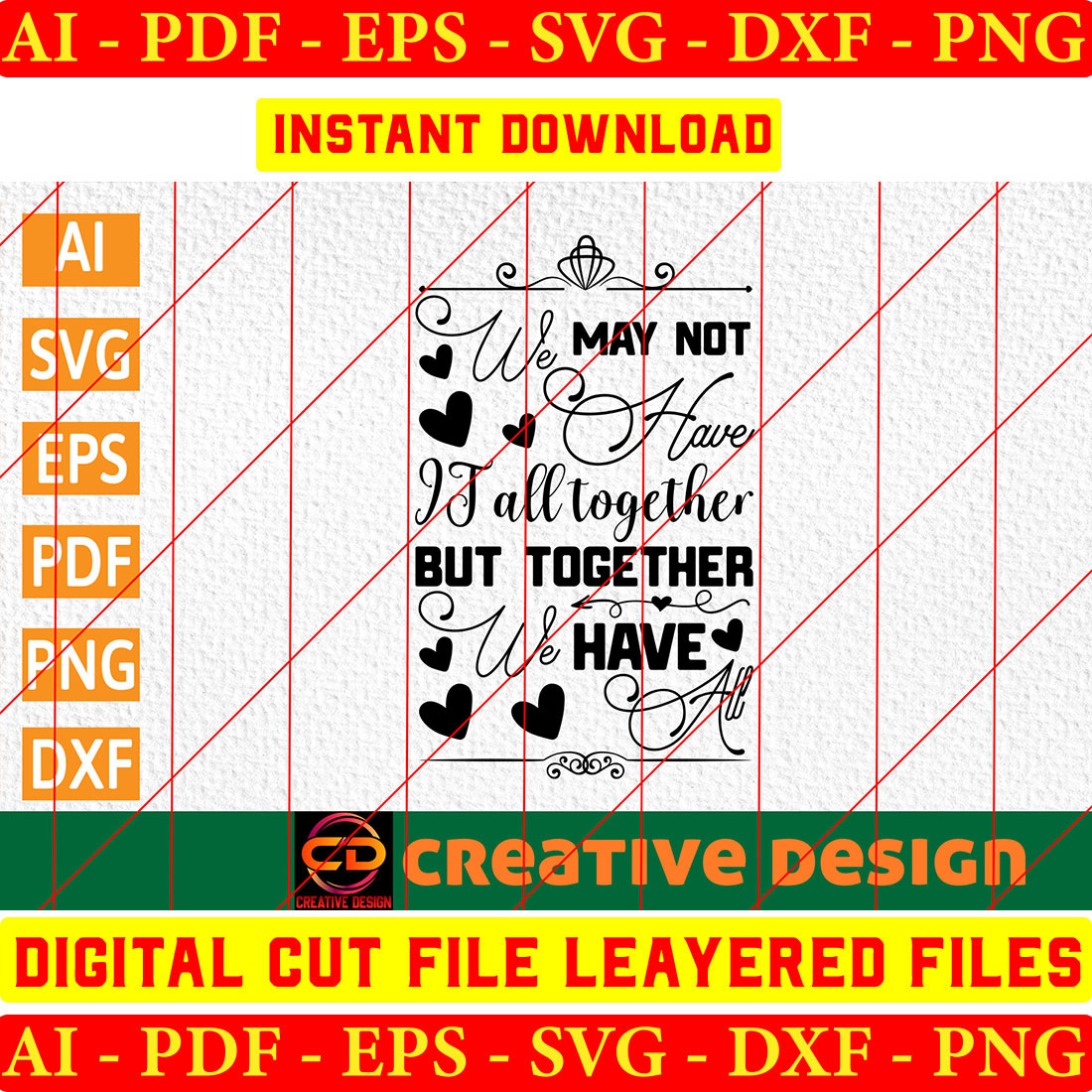 Digital cut file layered files for svg.