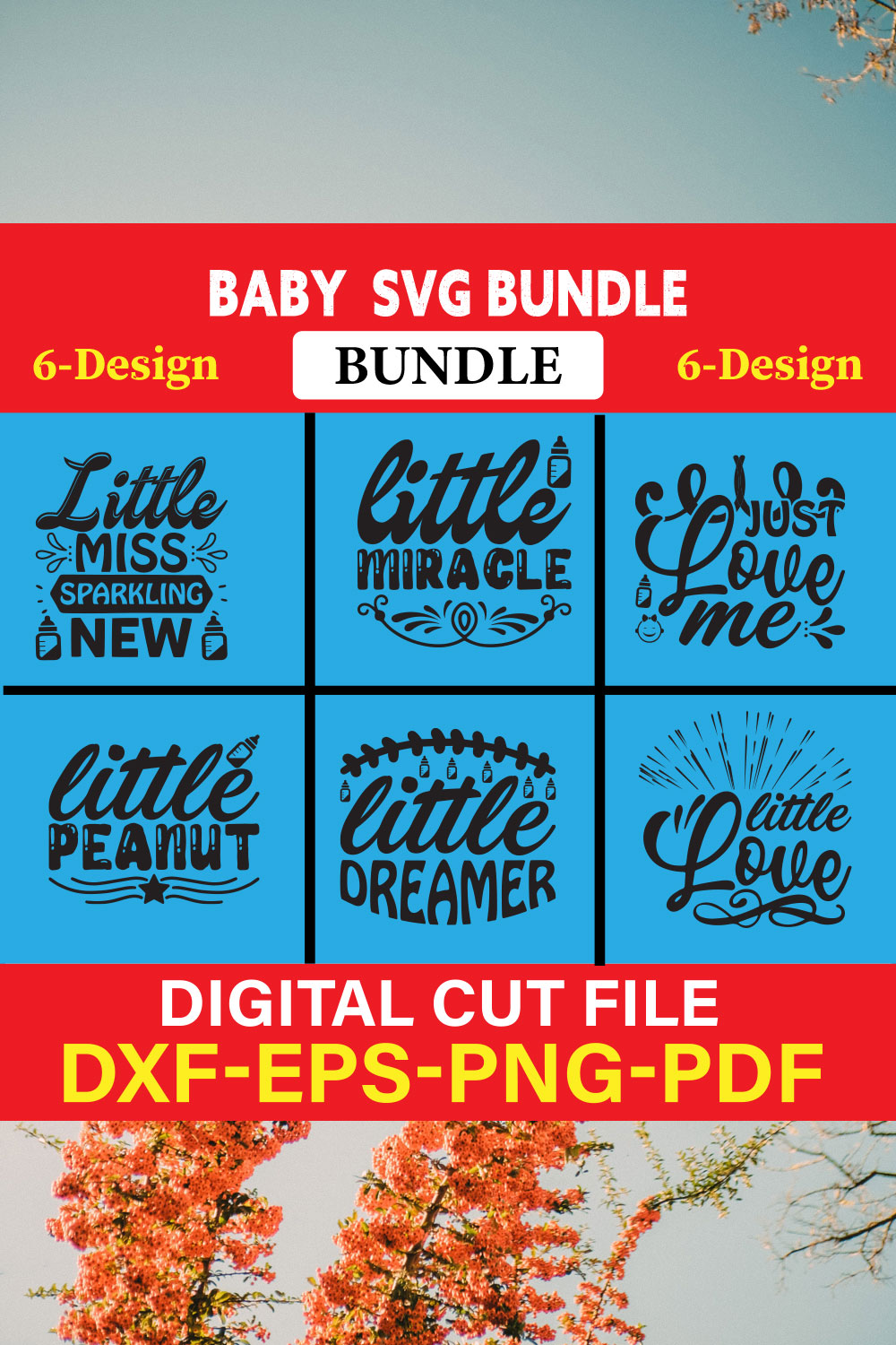 Baby T-shirt Design Bundle Vol-2 pinterest preview image.